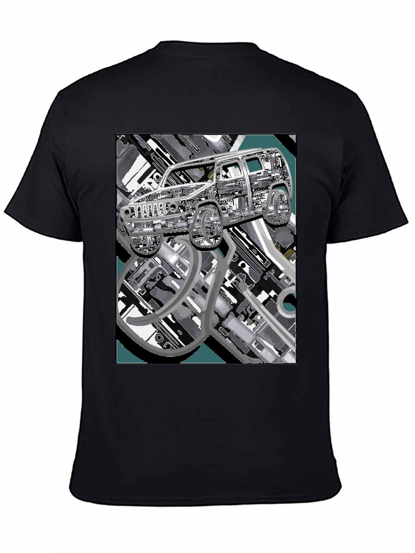 Urban Carscape Tee - Modern Graphic Print