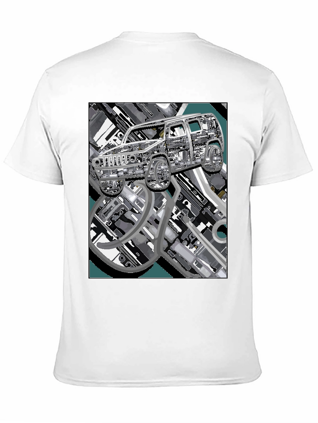 Urban Carscape Tee - Modern Graphic Print