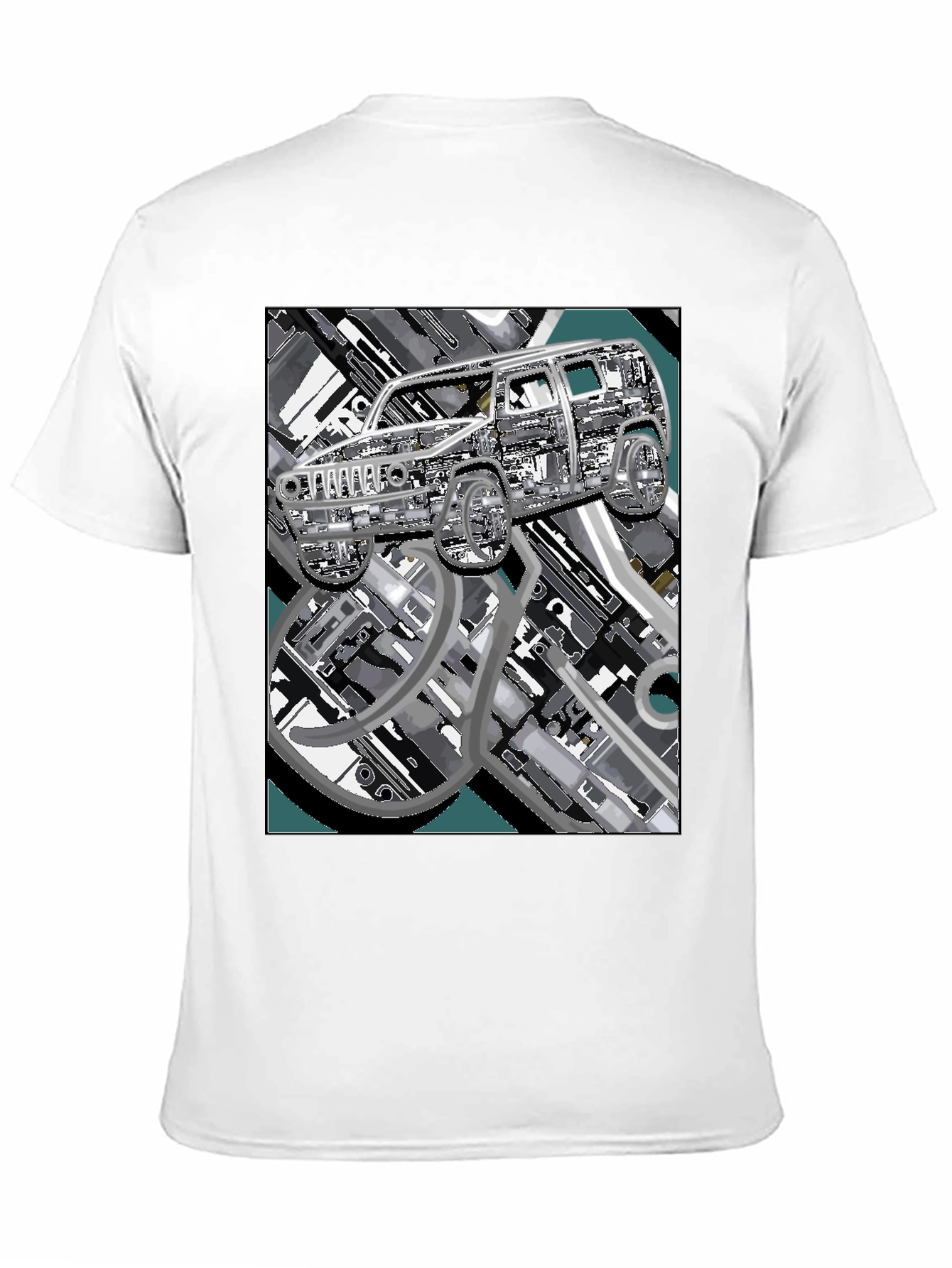 Urban Carscape Tee - Modern Graphic Print