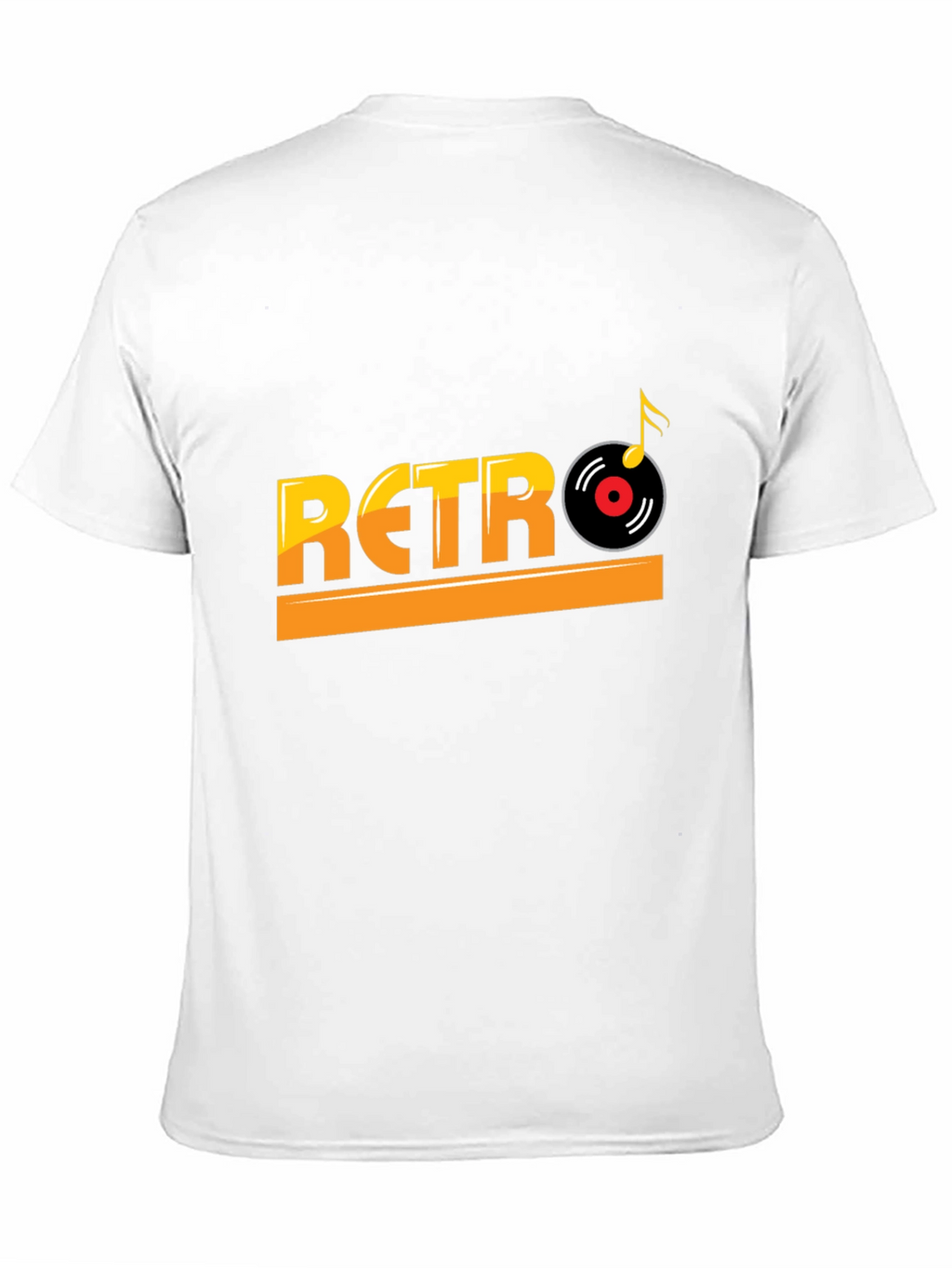 Retro Music Style Black T-Shirt