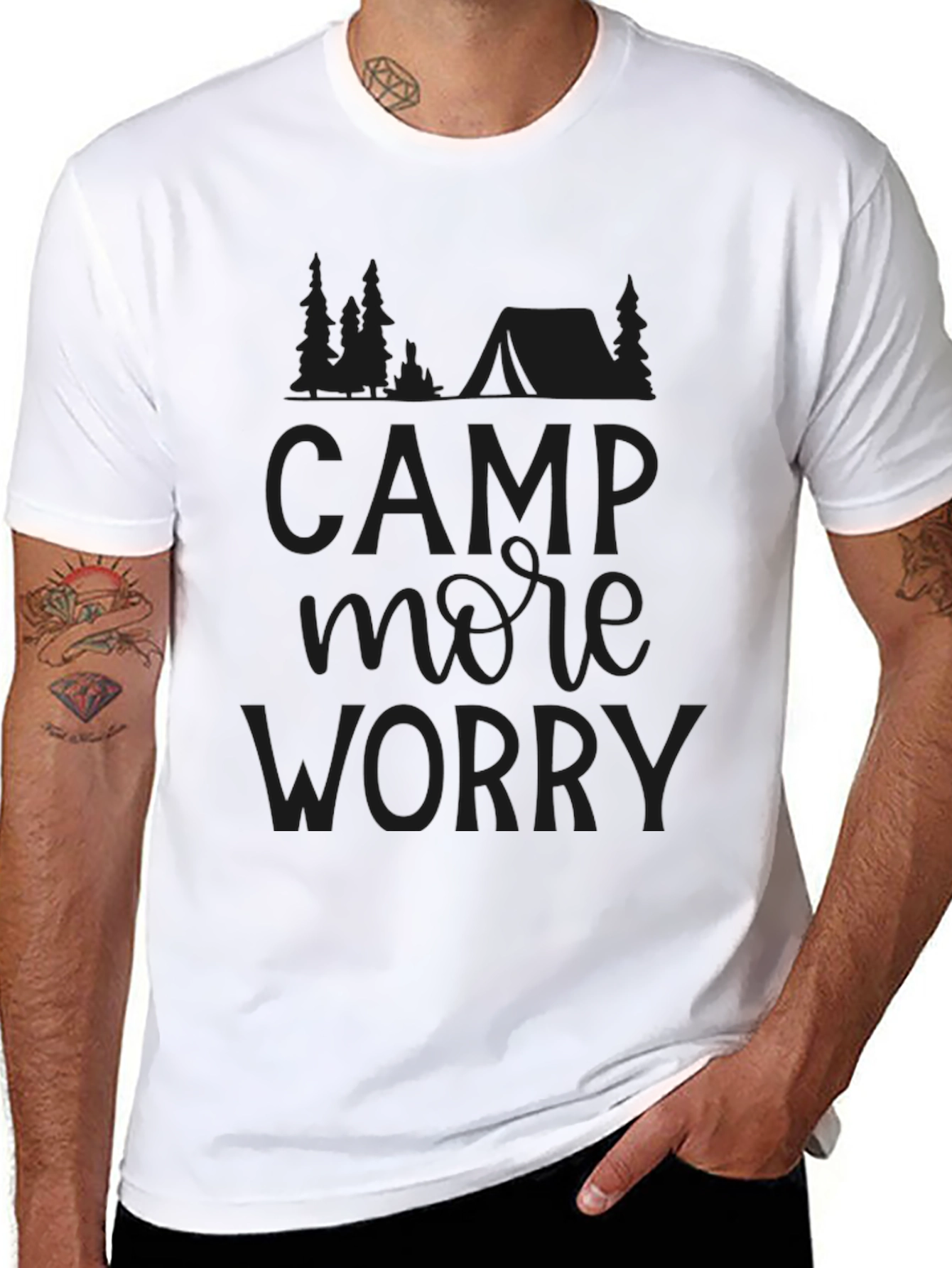 Camp More Worry Less Graphic Tee