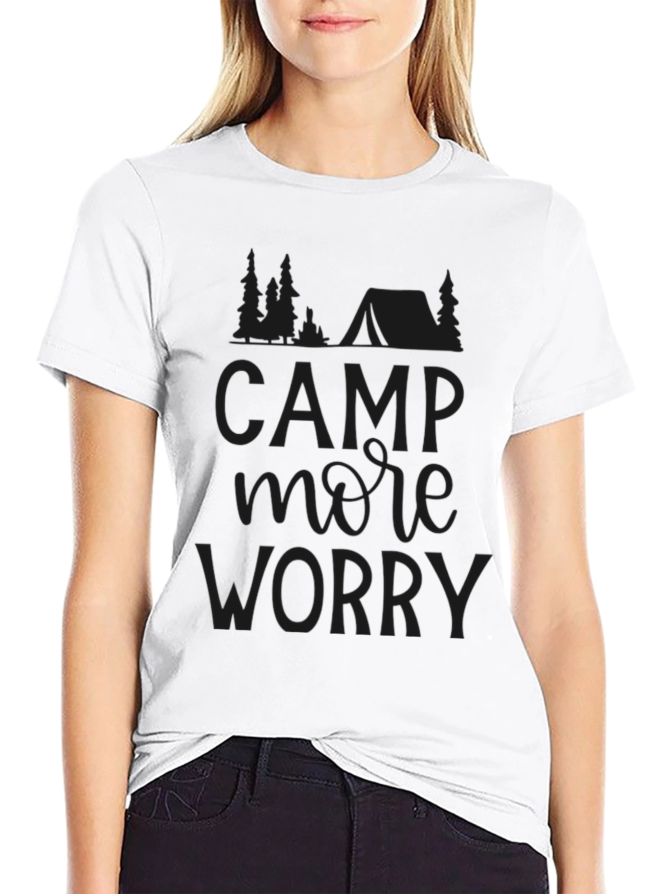 Camp More Worry Less Graphic Tee