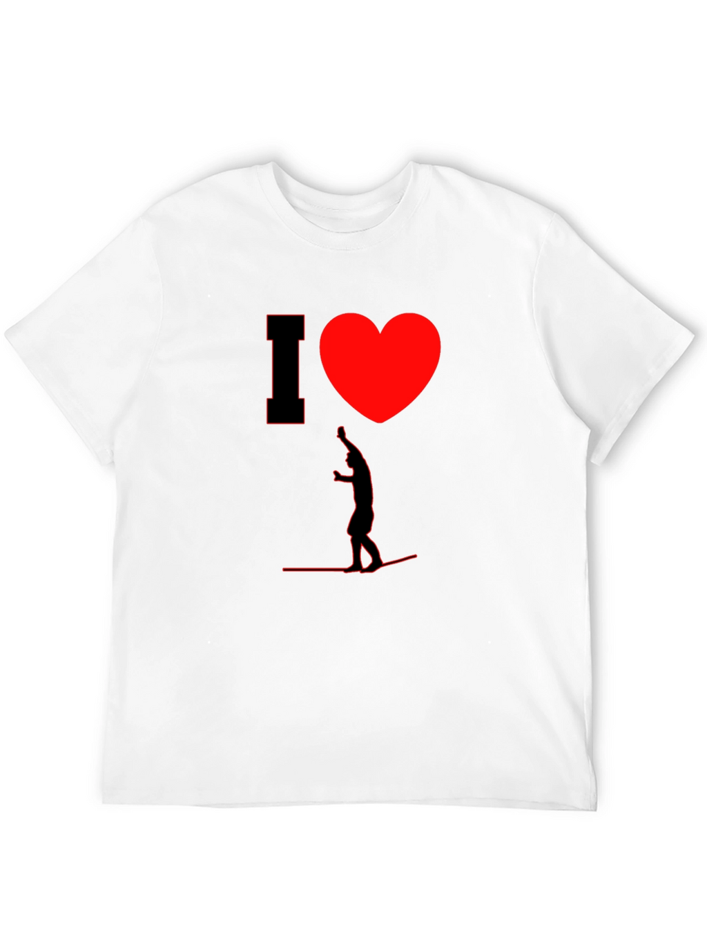 I Heart Wakeboarding T-Shirt - Cool Black Tee