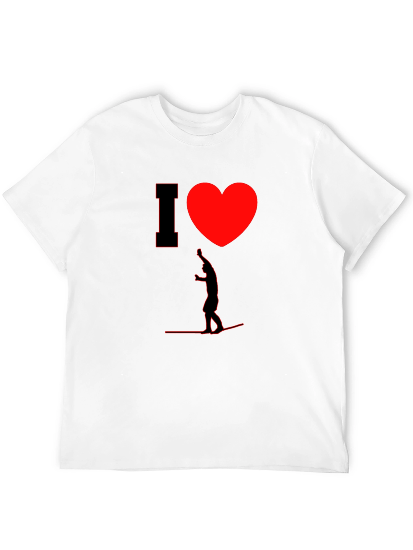 I Heart Wakeboarding T-Shirt - Cool Black Tee