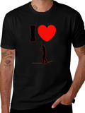 I Heart Wakeboarding T-Shirt - Cool Black Tee