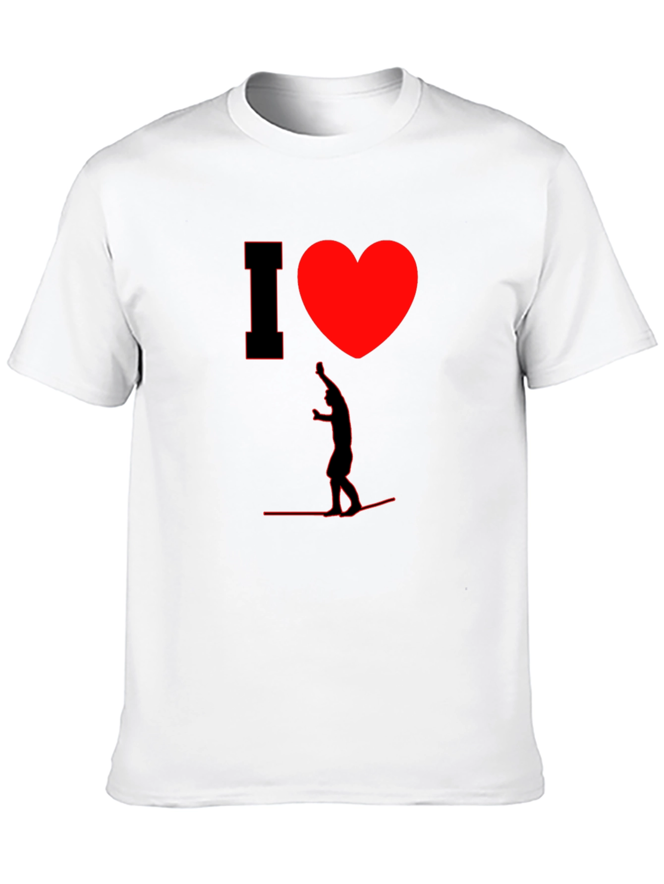 I Heart Wakeboarding T-Shirt - Cool Black Tee