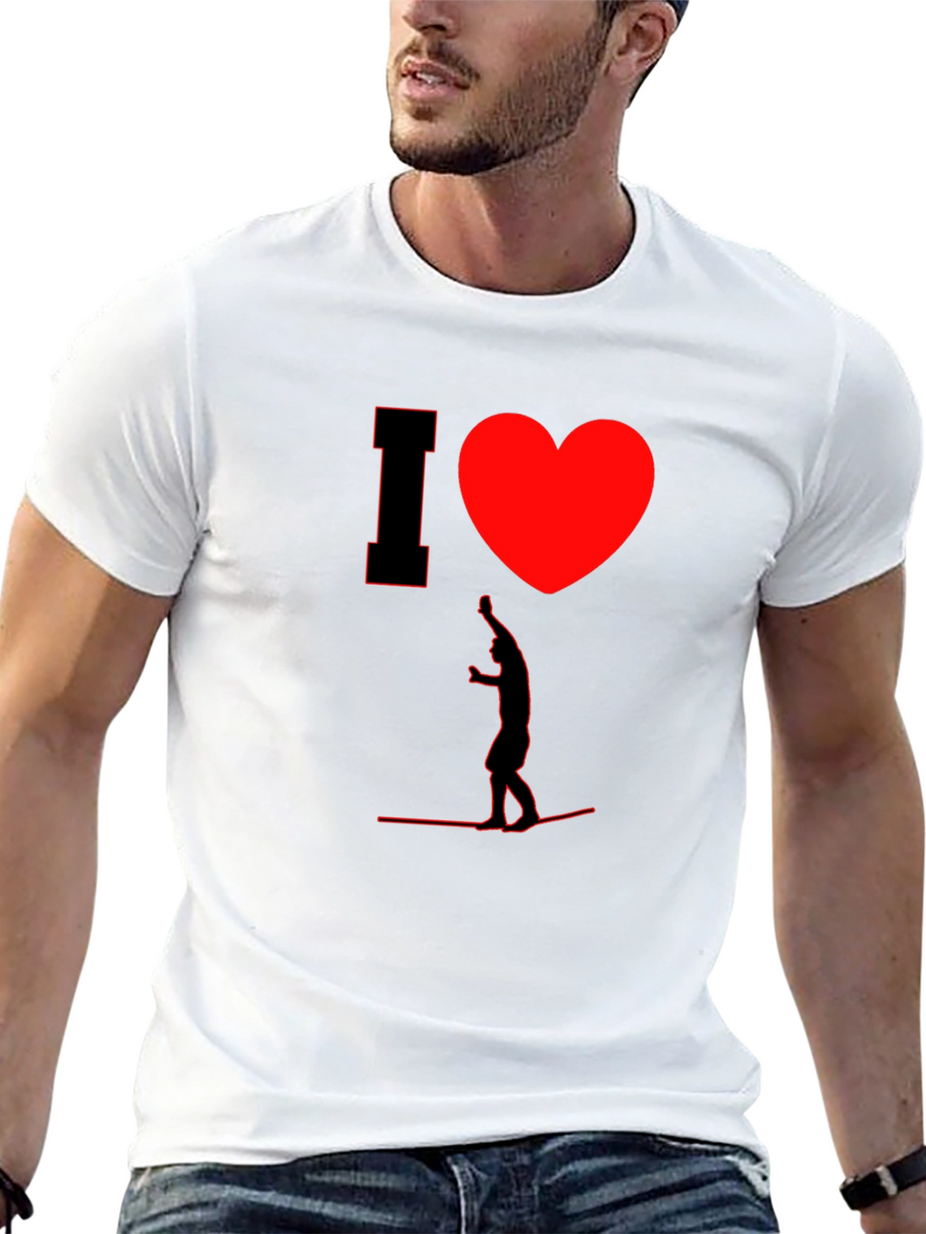 I Heart Wakeboarding T-Shirt - Cool Black Tee