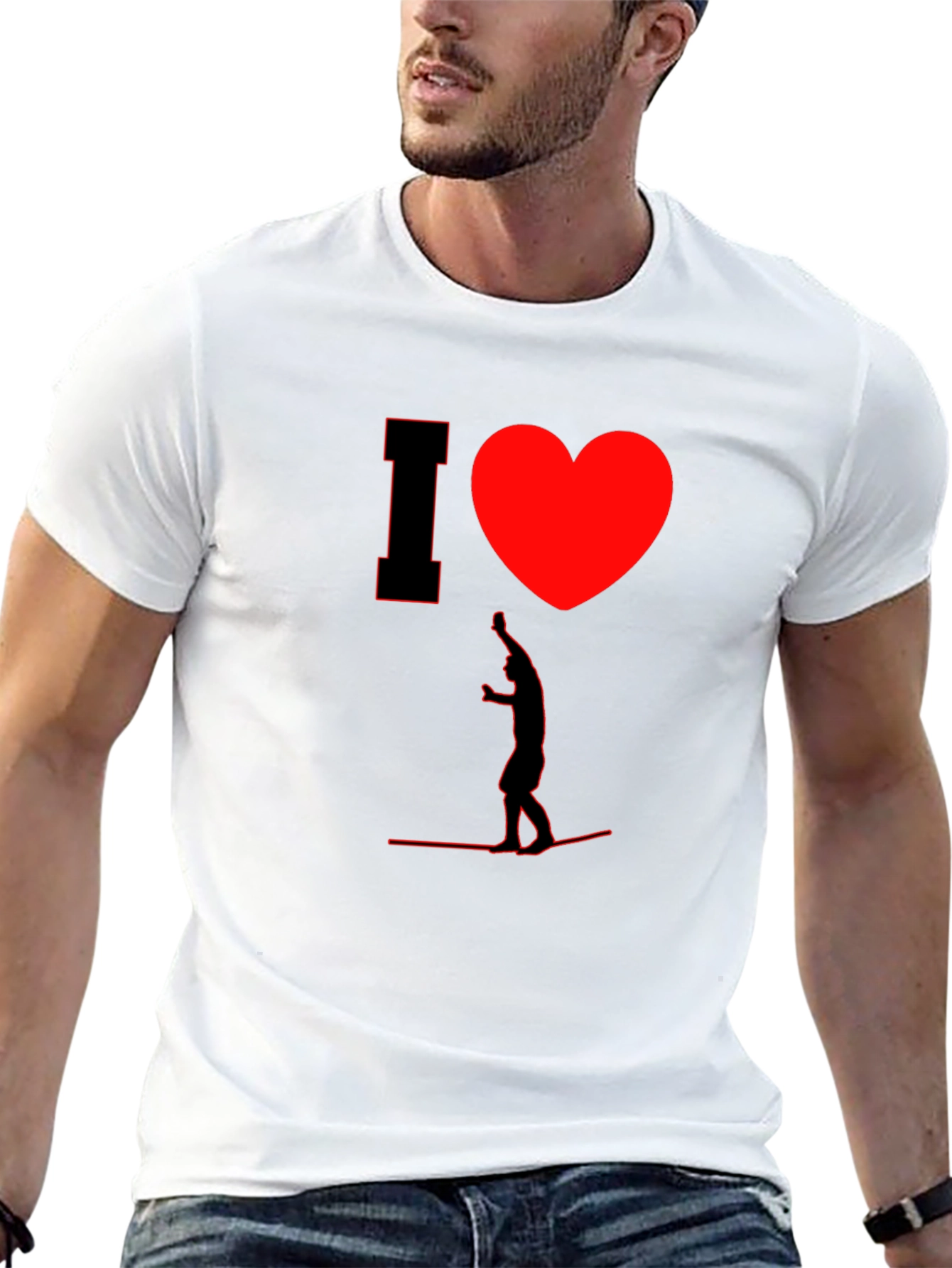 I Heart Wakeboarding T-Shirt - Cool Black Tee