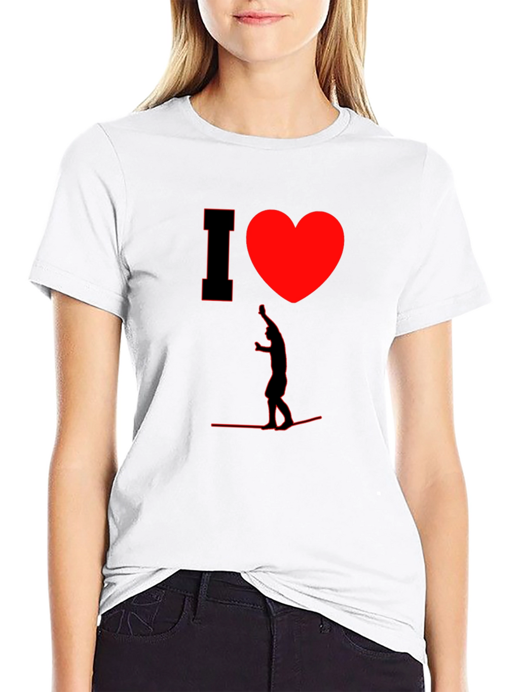 I Heart Wakeboarding T-Shirt - Cool Black Tee