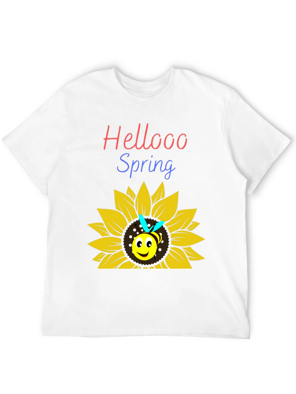 Hellooo Spring Bee Sunflower Graphic T-Shirt