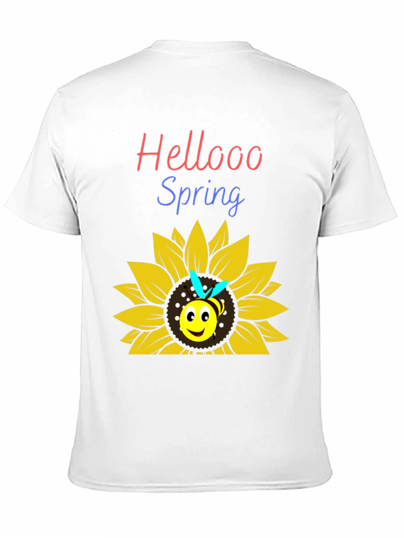 Hellooo Spring Bee Sunflower Graphic T-Shirt