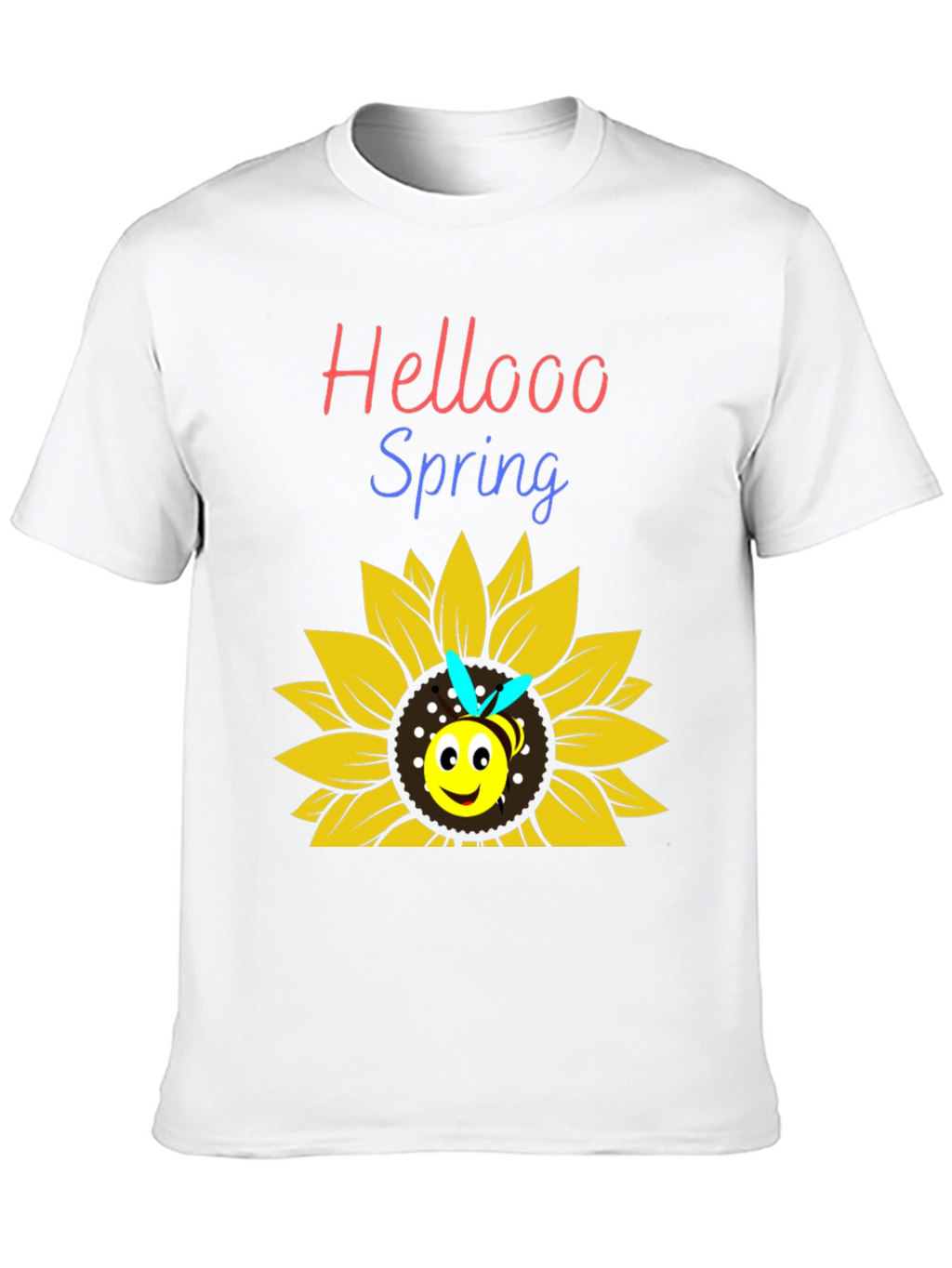 Hellooo Spring Bee Sunflower Graphic T-Shirt
