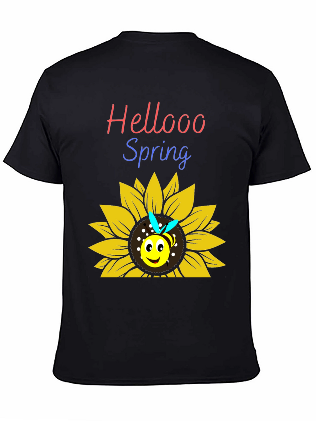 Hellooo Spring Bee Sunflower Graphic T-Shirt