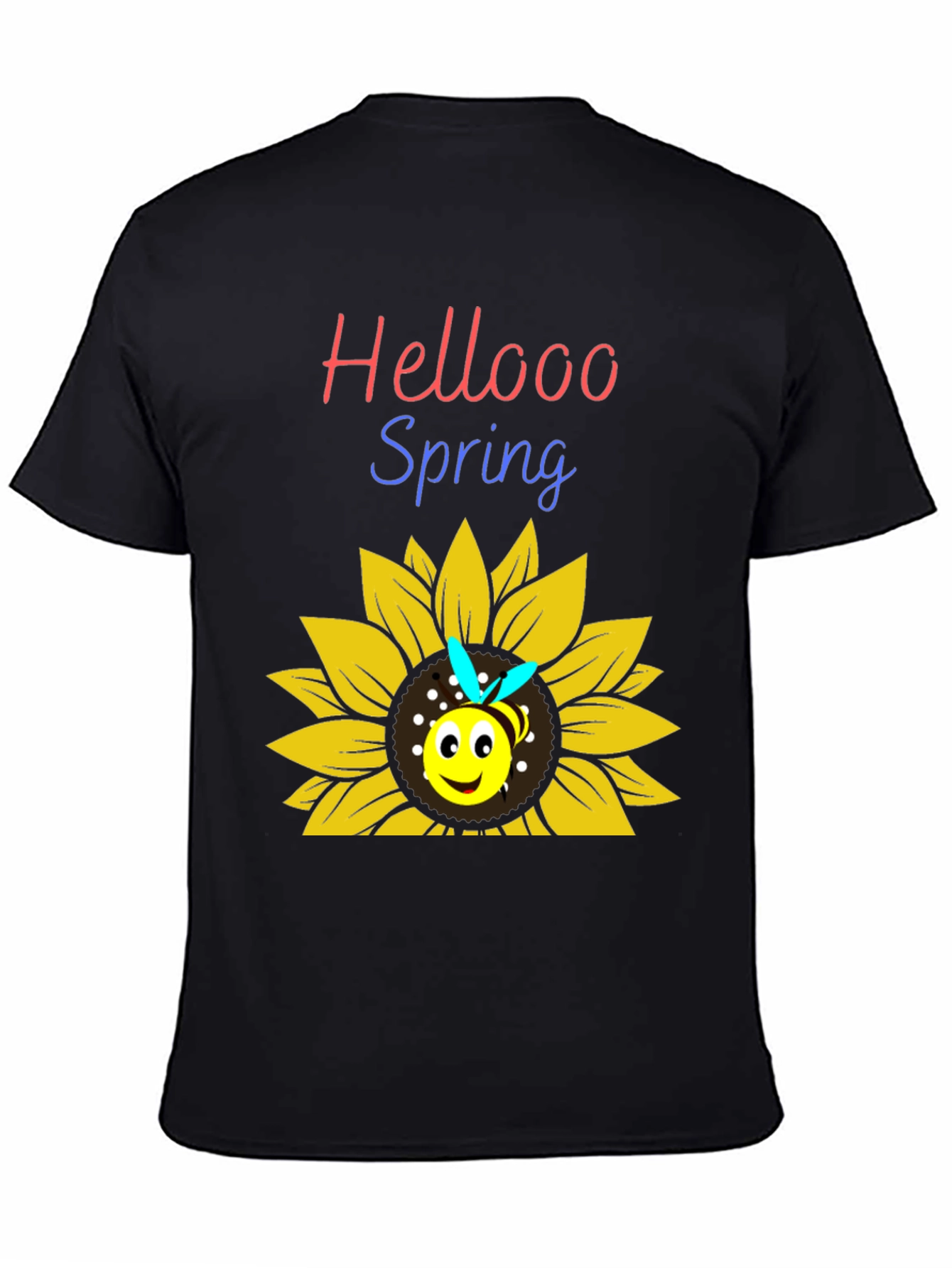 Hellooo Spring Bee Sunflower Graphic T-Shirt