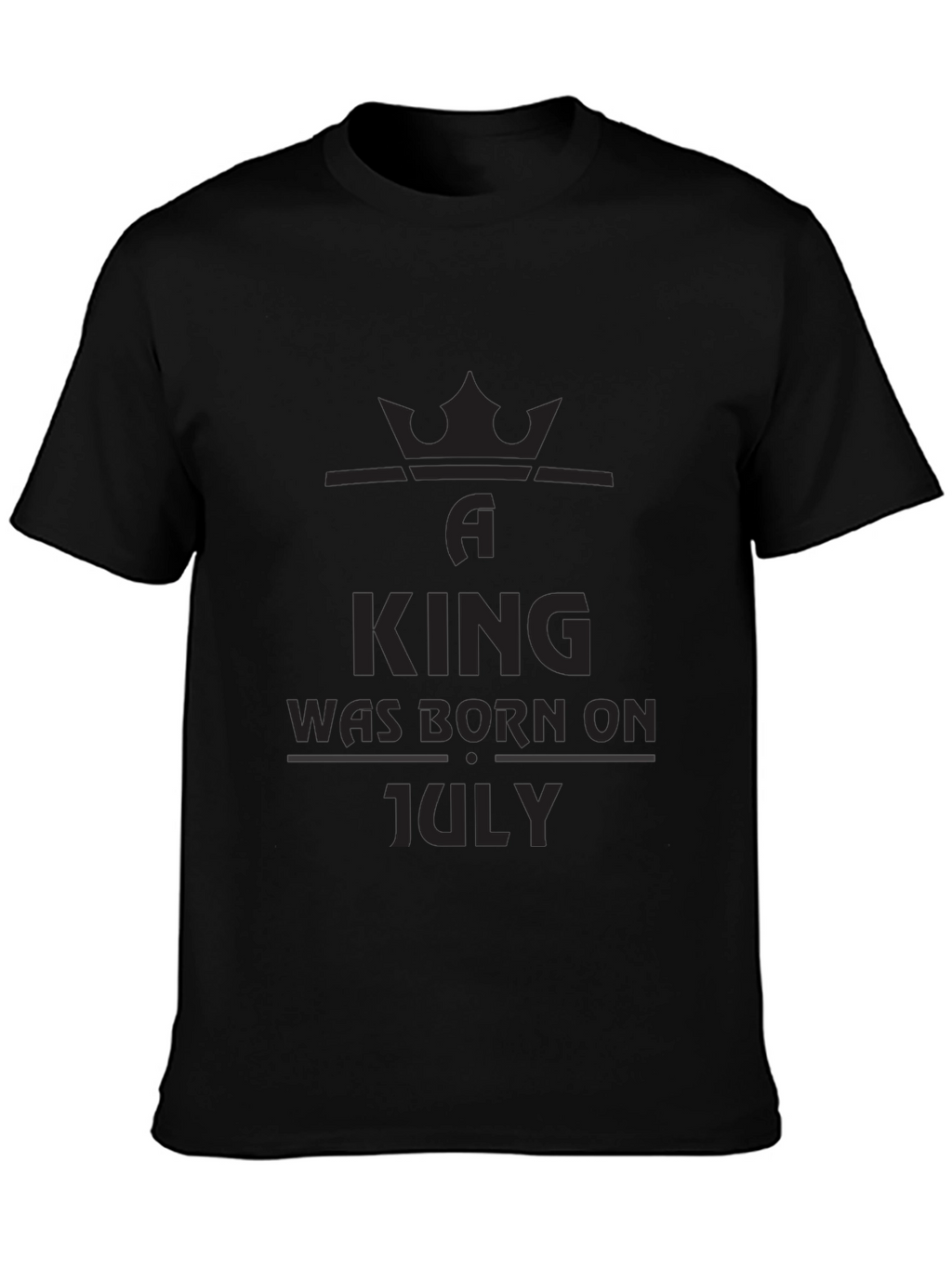 King Born in July Black T-Shirt
