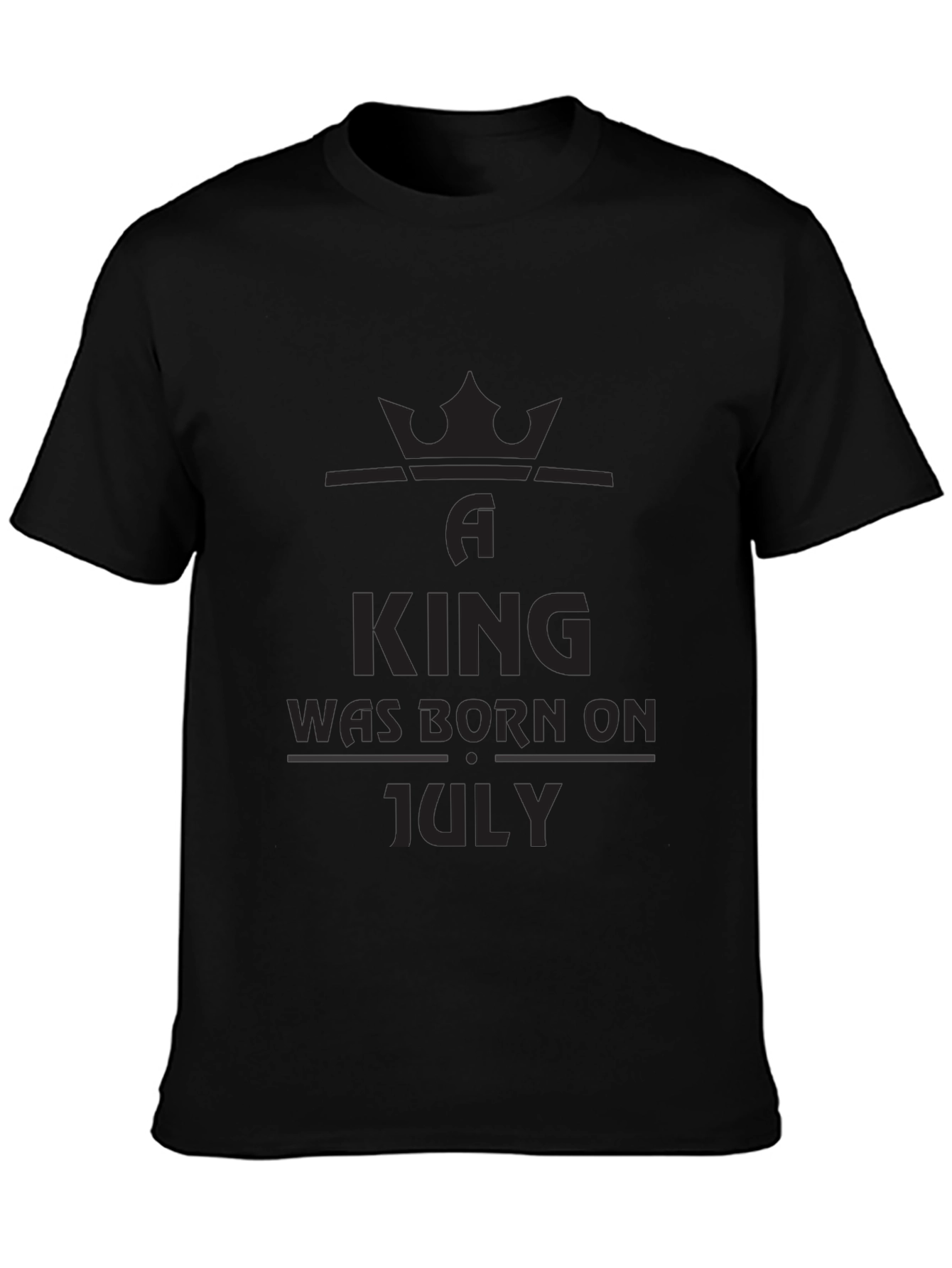 King Born in July Black T-Shirt