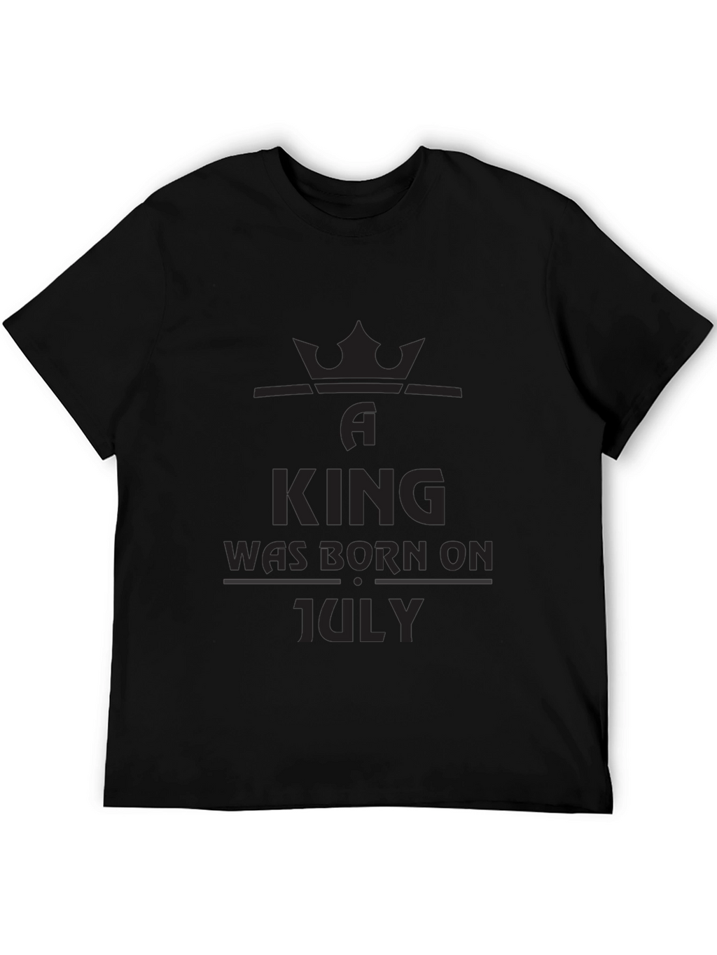 King Born in July Black T-Shirt
