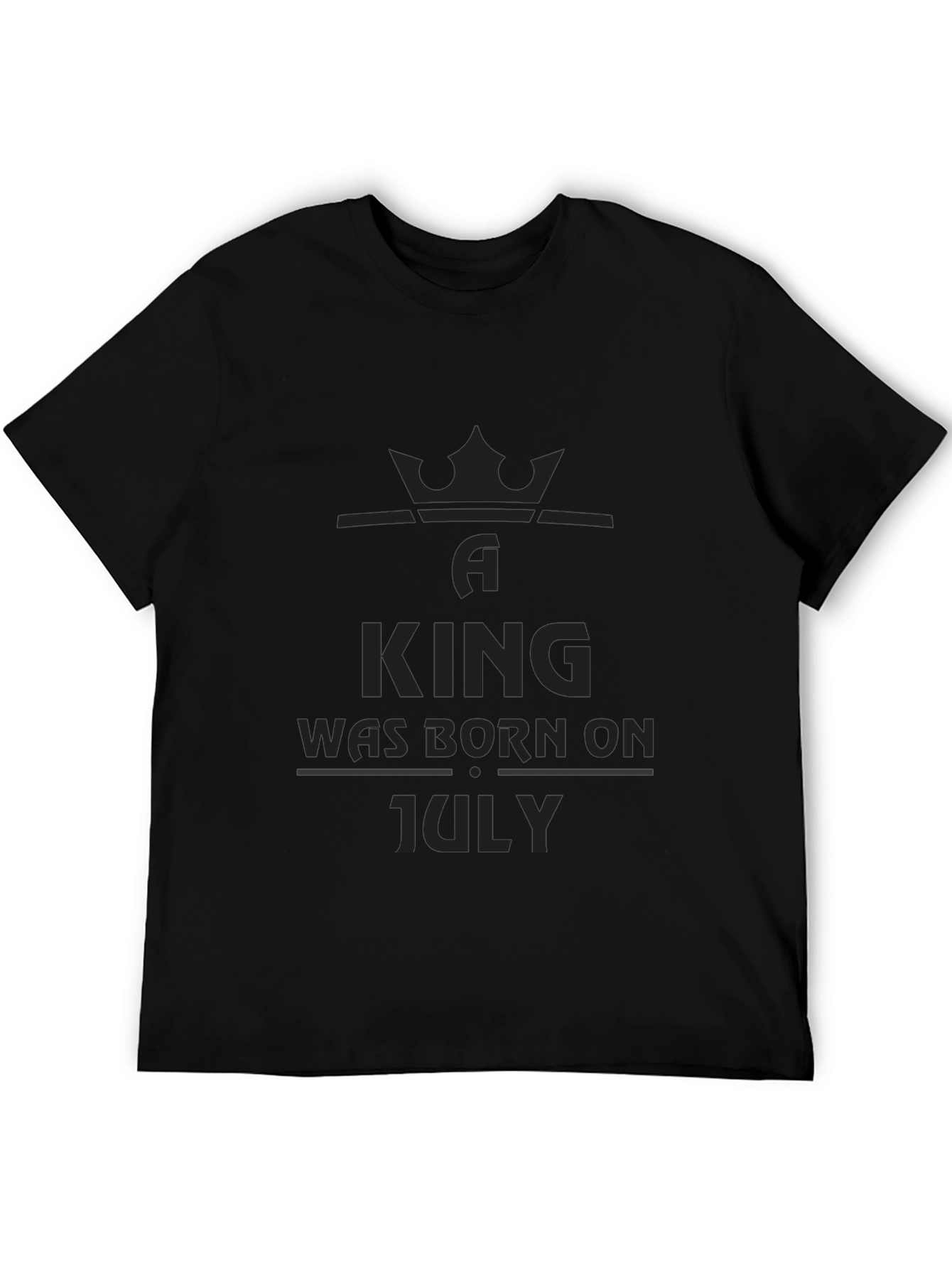 King Born in July Black T-Shirt
