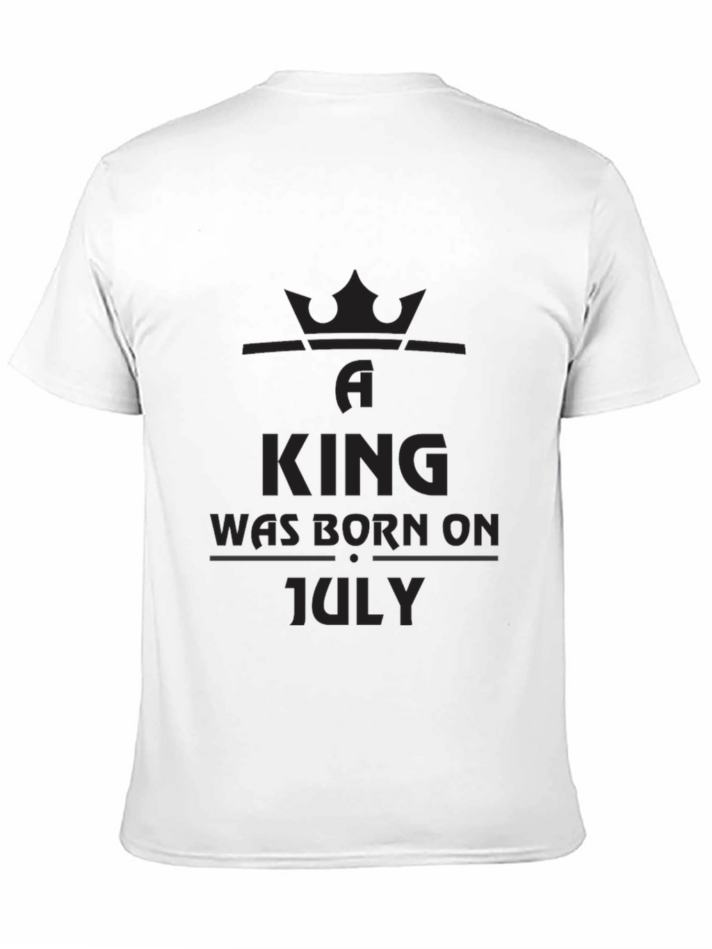 King Born in July Black T-Shirt