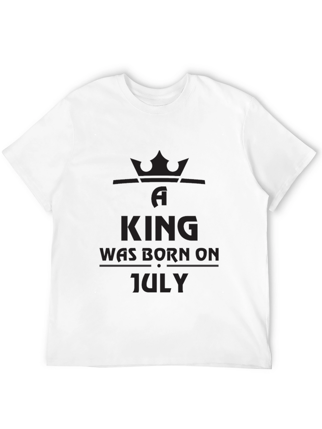 King Born in July Black T-Shirt