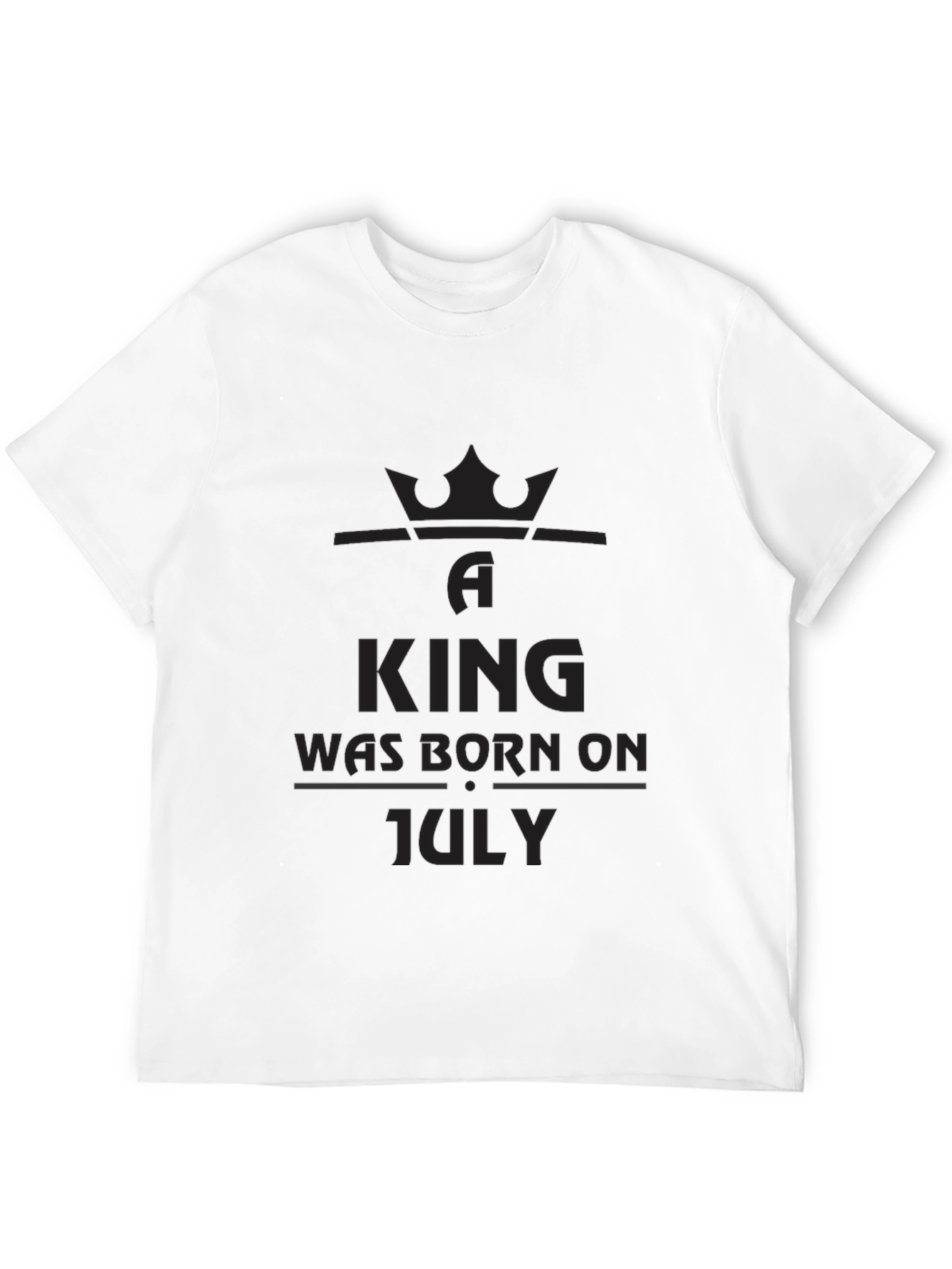 King Born in July Black T-Shirt
