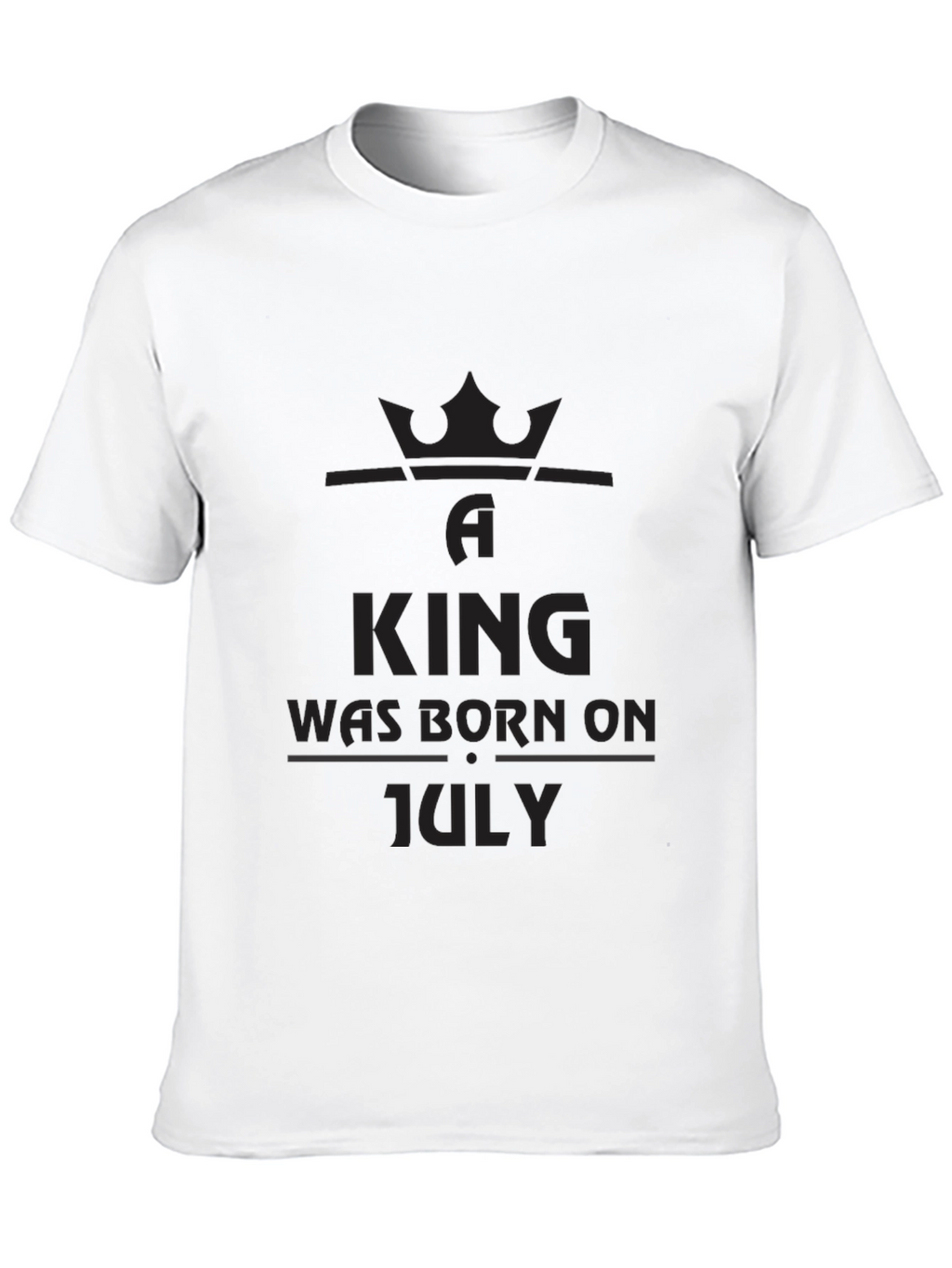 King Born in July Black T-Shirt