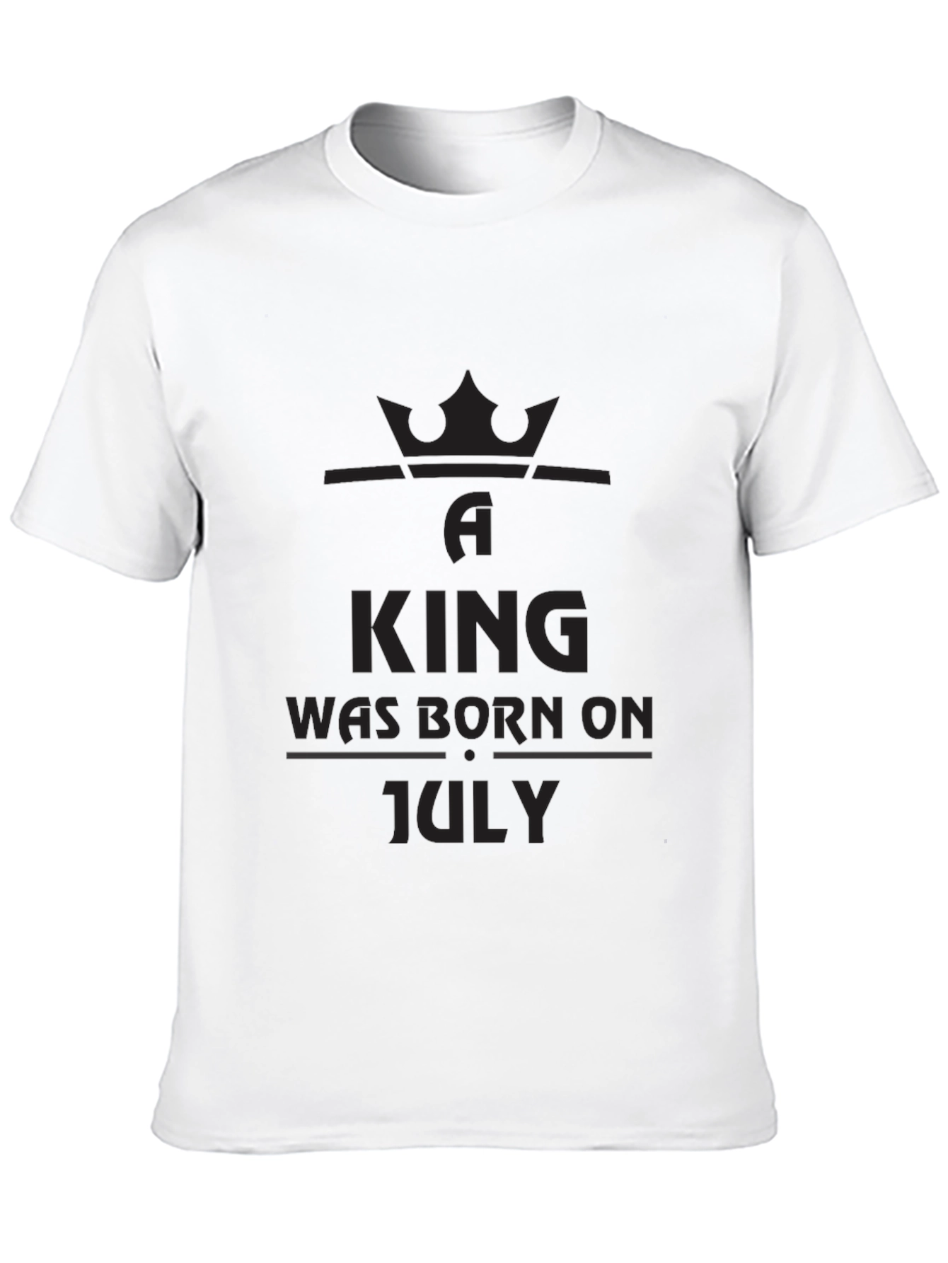 King Born in July Black T-Shirt
