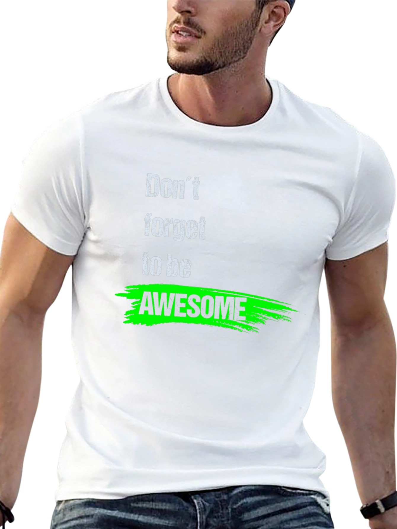 Awesome Reminder T-Shirt - Black Crew Neck Tee