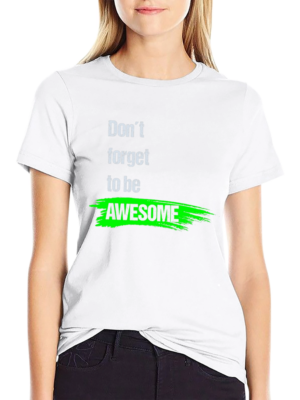Awesome Reminder T-Shirt - Black Crew Neck Tee
