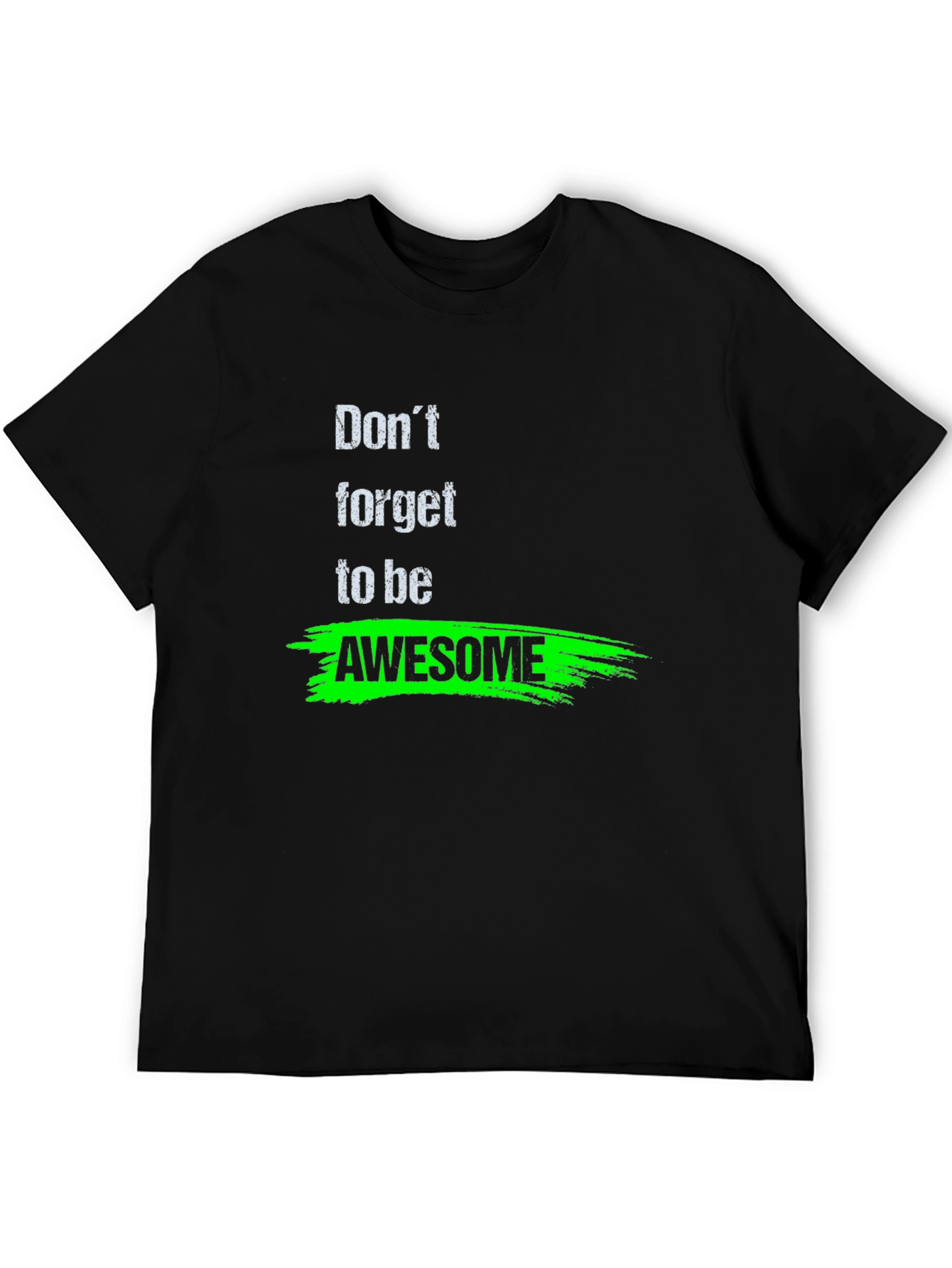 Awesome Reminder T-Shirt - Black Crew Neck Tee