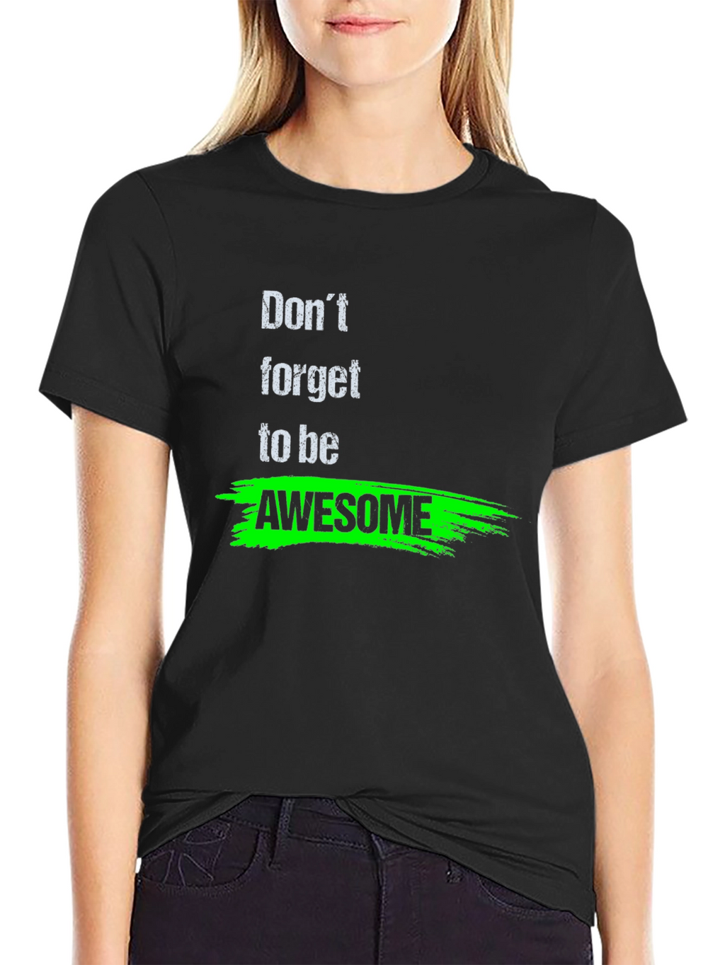 Awesome Reminder T-Shirt - Black Crew Neck Tee