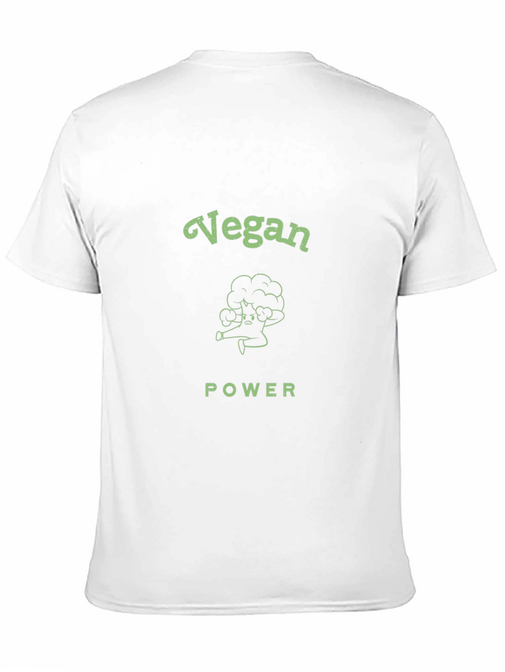 Vegan Power Graphic Tee - Broccoli Design