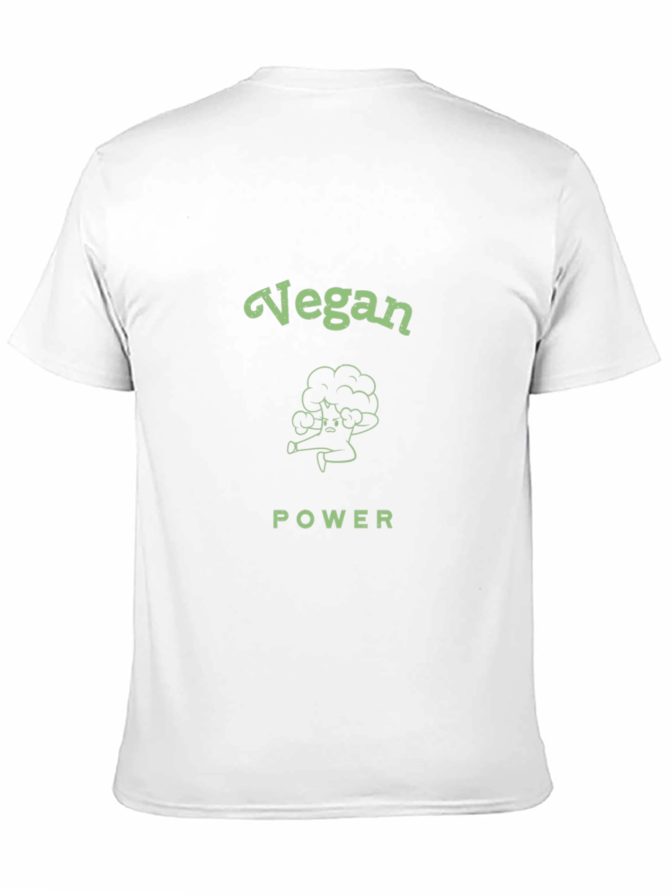 Vegan Power Graphic Tee - Broccoli Design