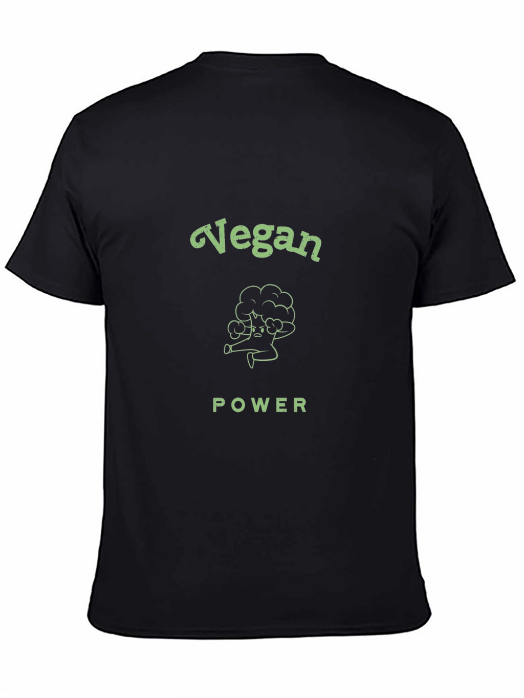 Vegan Power Graphic Tee - Broccoli Design