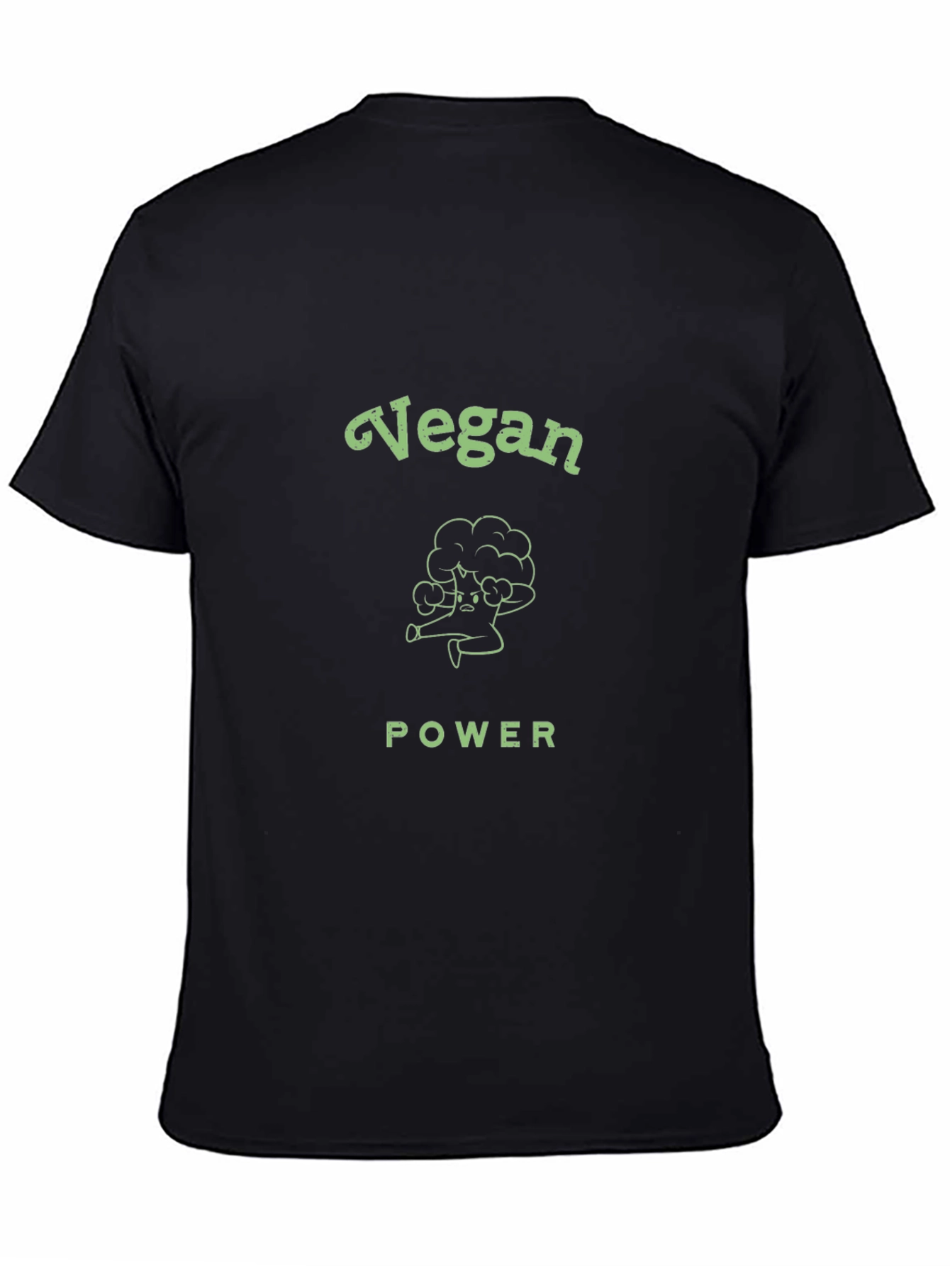 Vegan Power Graphic Tee - Broccoli Design