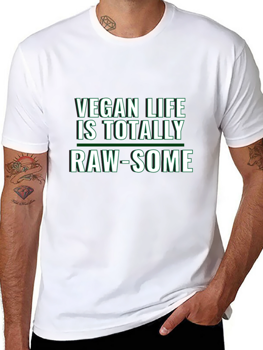 Vegan Life Raw-Some Graphic Tee