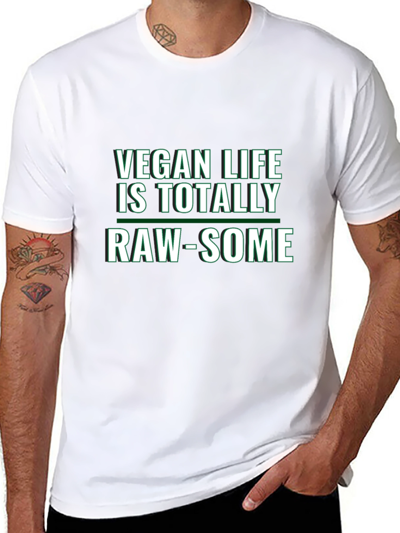 Vegan Life Raw-Some Graphic Tee