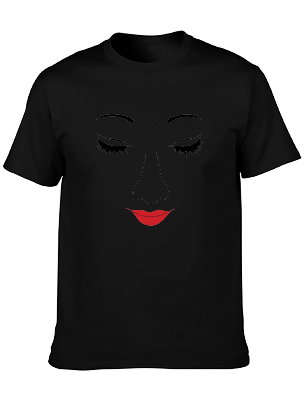 Minimalist Face T-Shirt - Black Graphic Tee