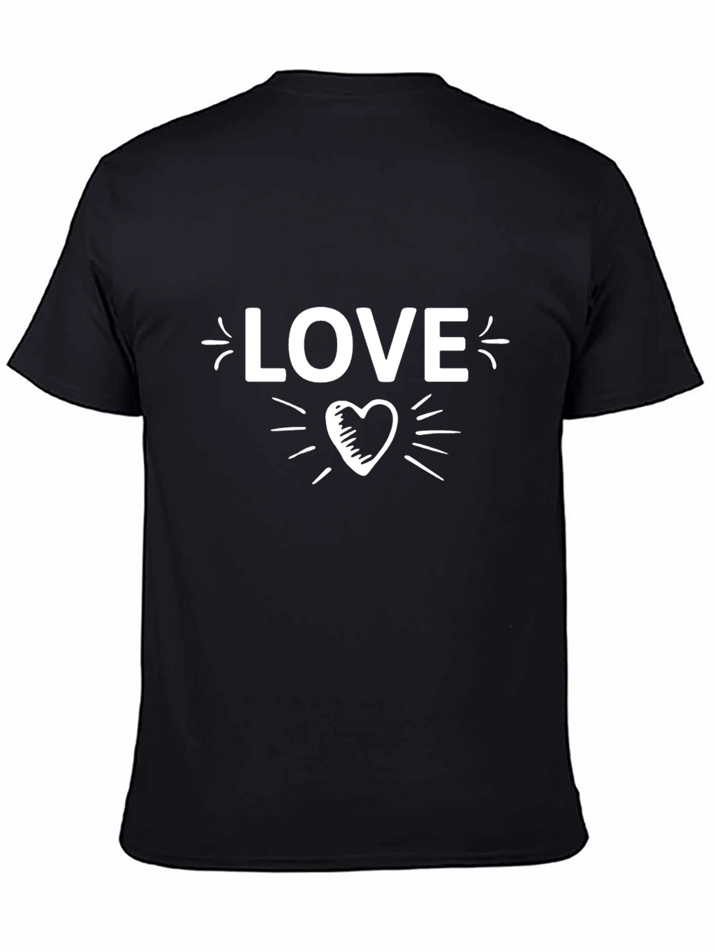 Love Heart Graphic T-Shirt - Stylish Black Tee