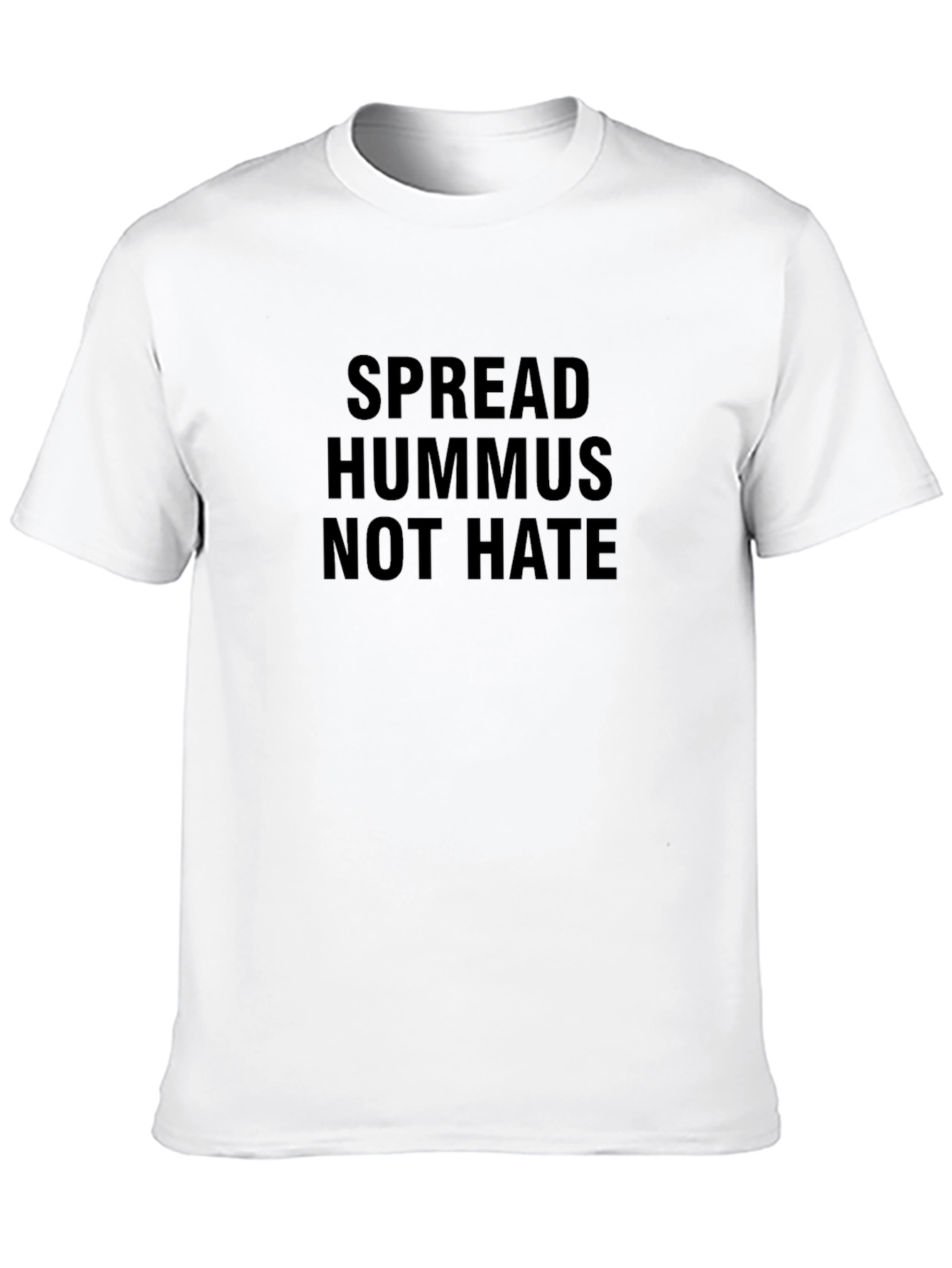 Spread Hummus Not Hate T-Shirt - Black Cotton Blend
