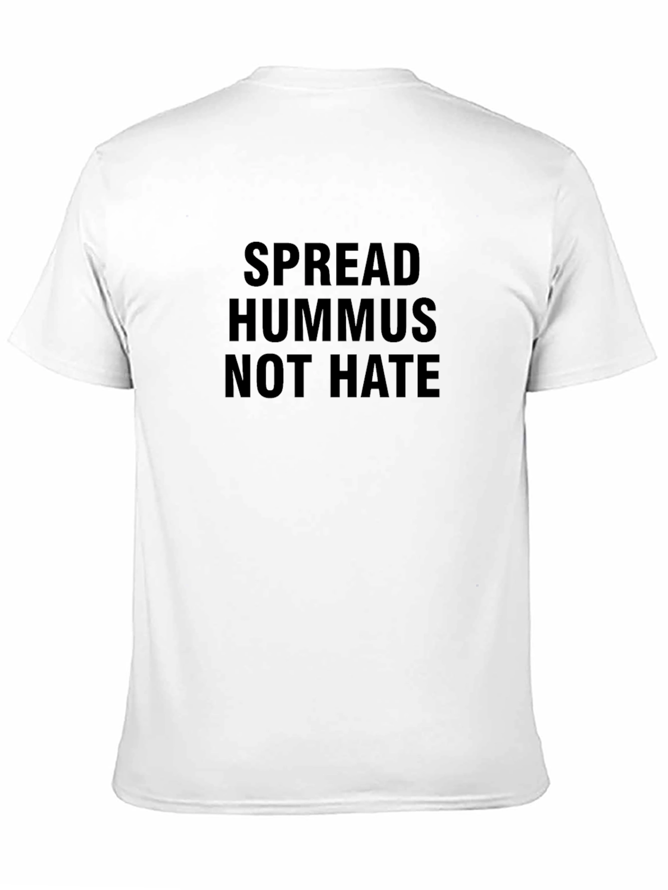 Spread Hummus Not Hate T-Shirt - Black Cotton Blend