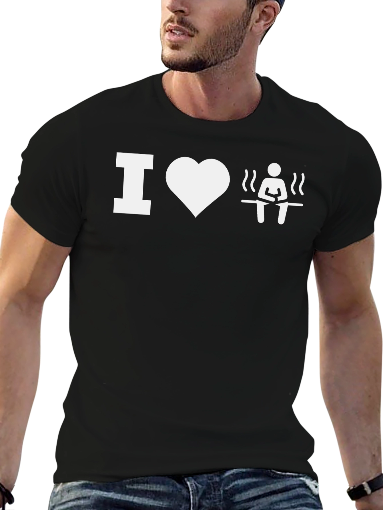 I Heart Sauna - Black T-Shirt