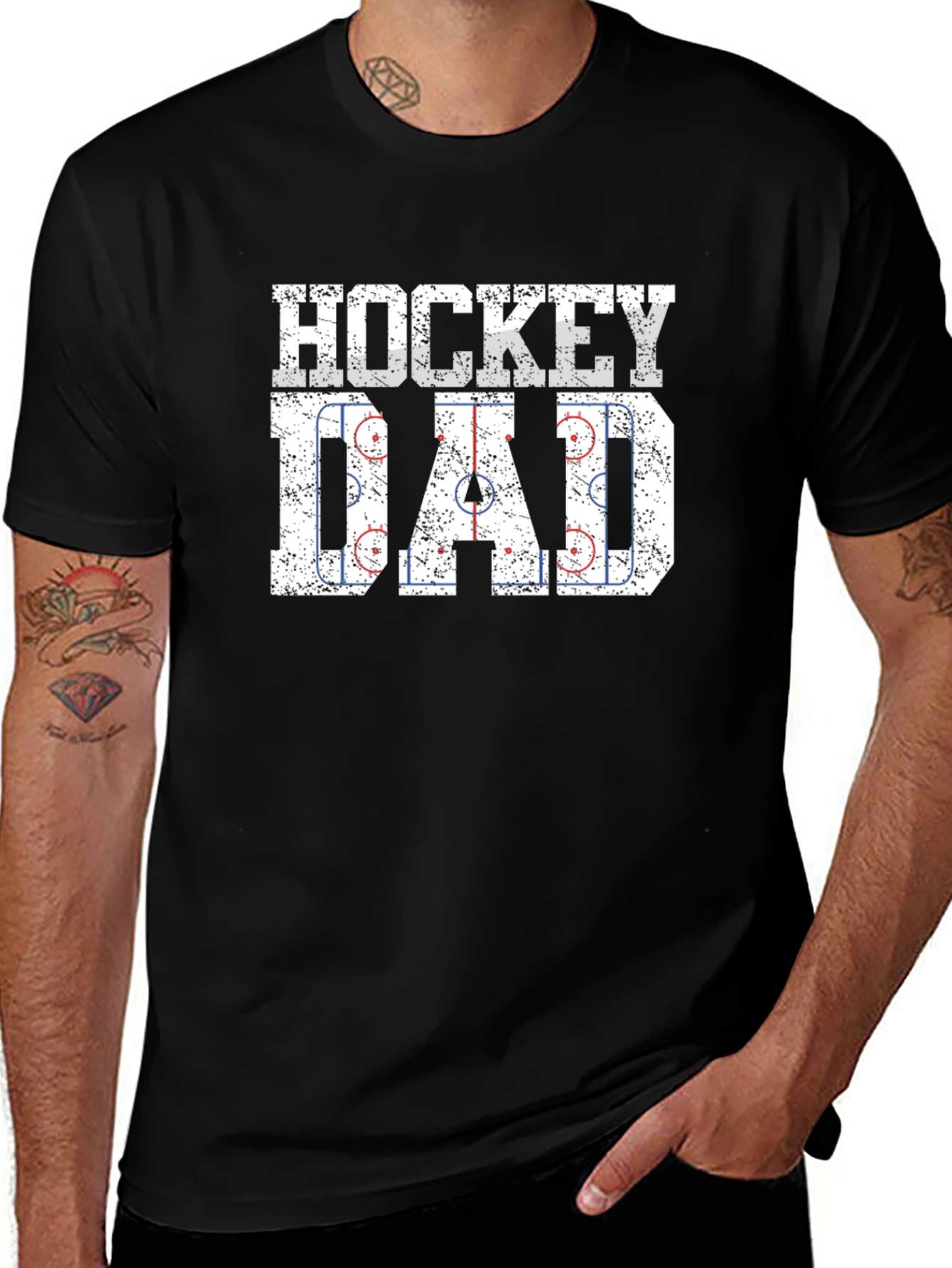 Hockey Dad Graphic T-Shirt - Black