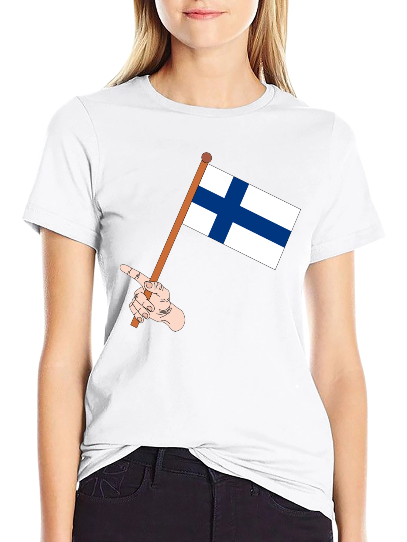 Finland Flag T-Shirt - Black
