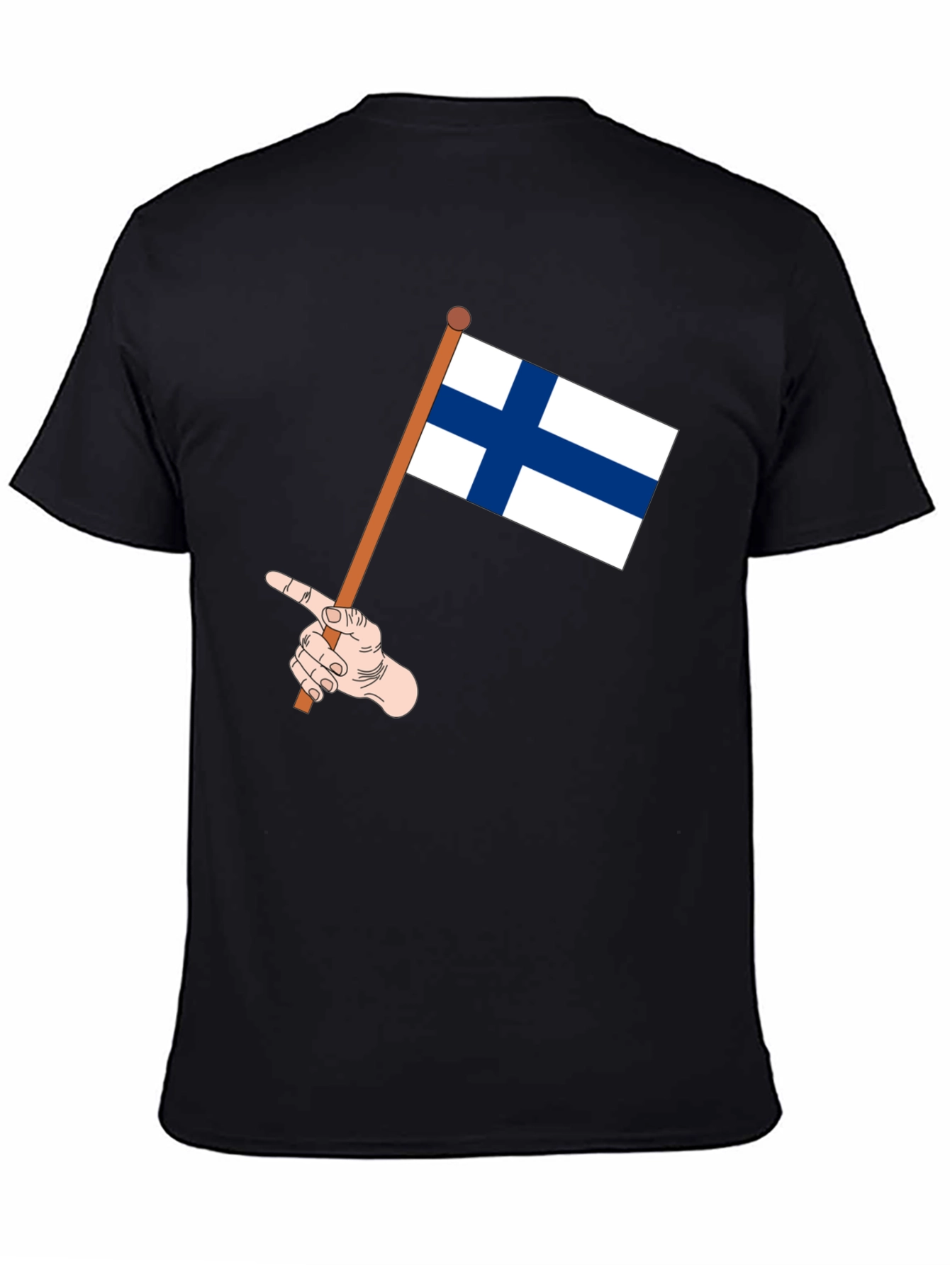 Finland Flag T-Shirt - Black