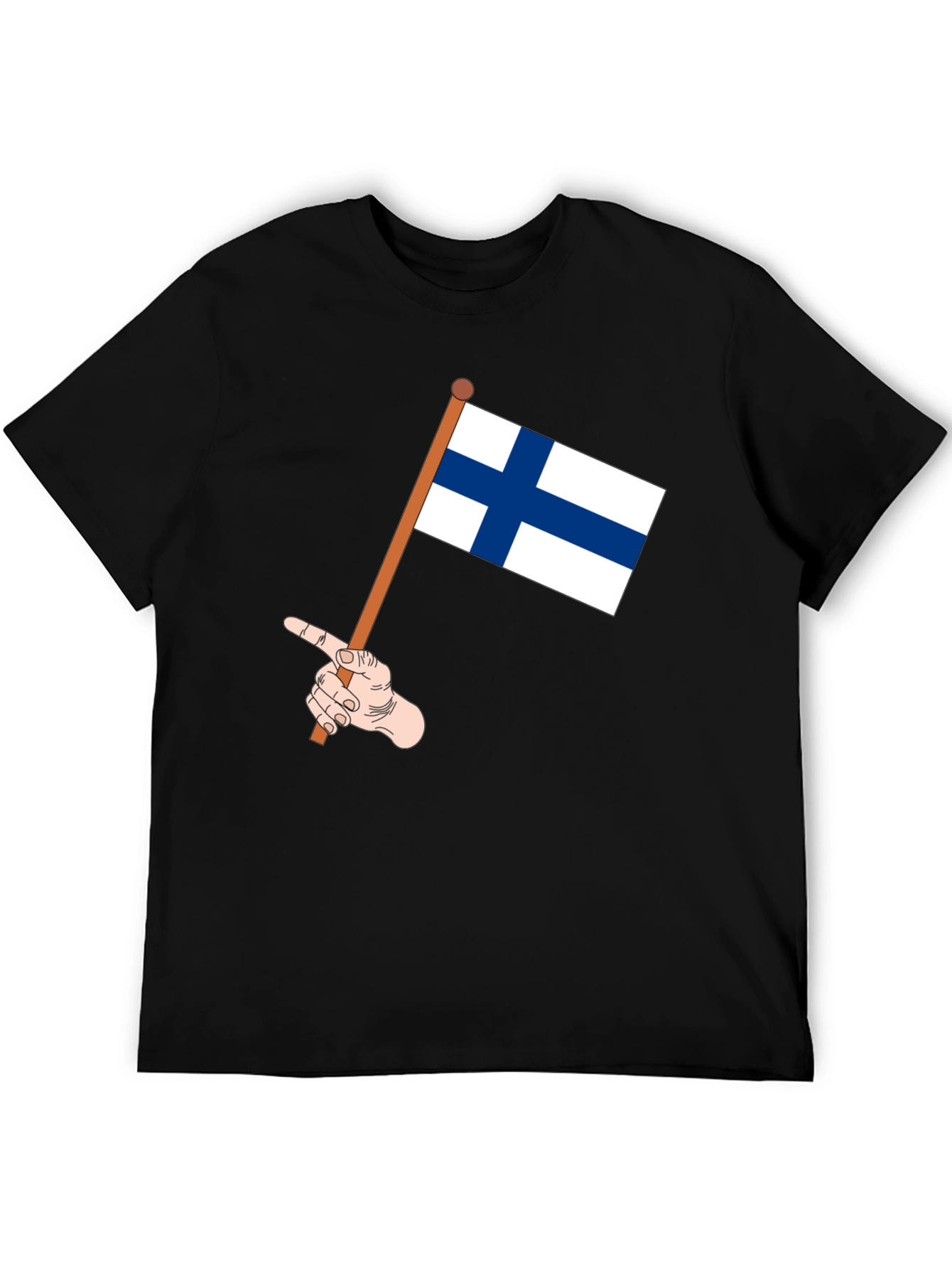 Finland Flag T-Shirt - Black