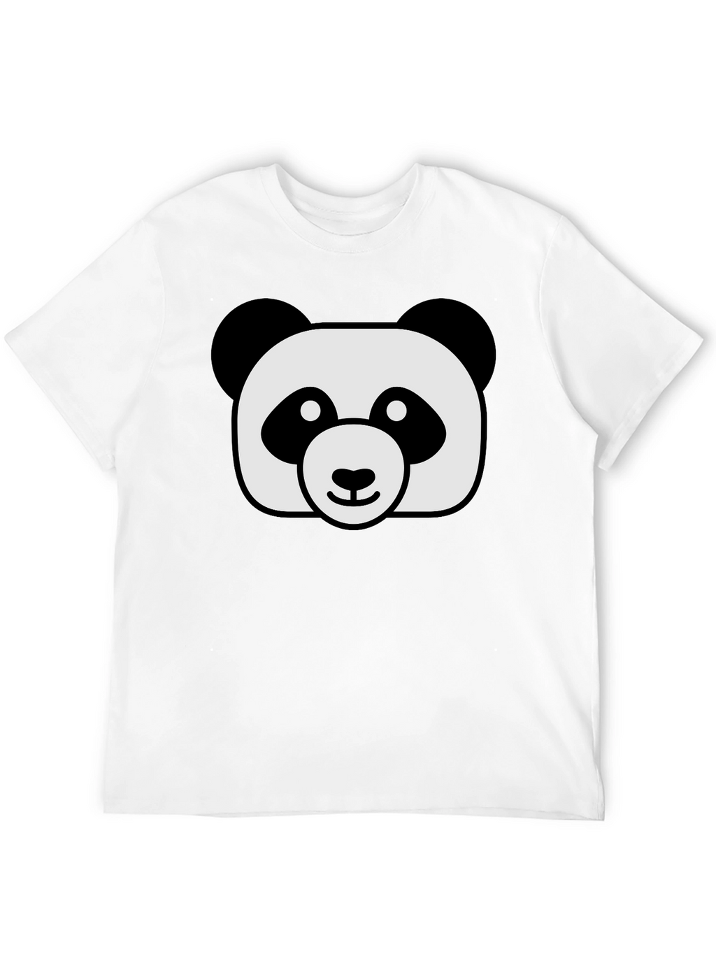 Cute Panda Graphic Black T-Shirt