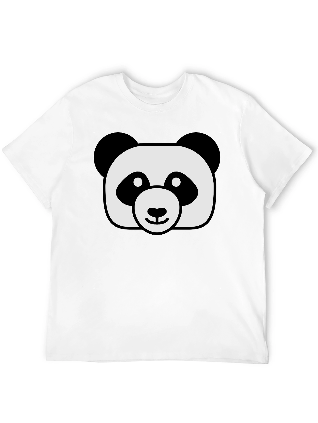 Cute Panda Graphic Black T-Shirt