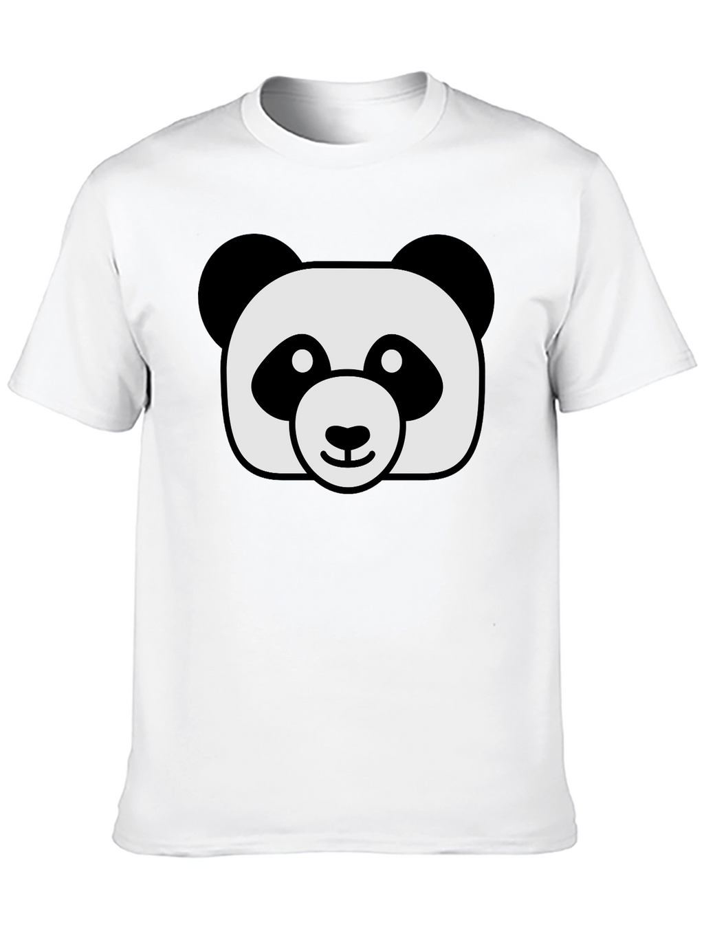 Cute Panda Graphic Black T-Shirt