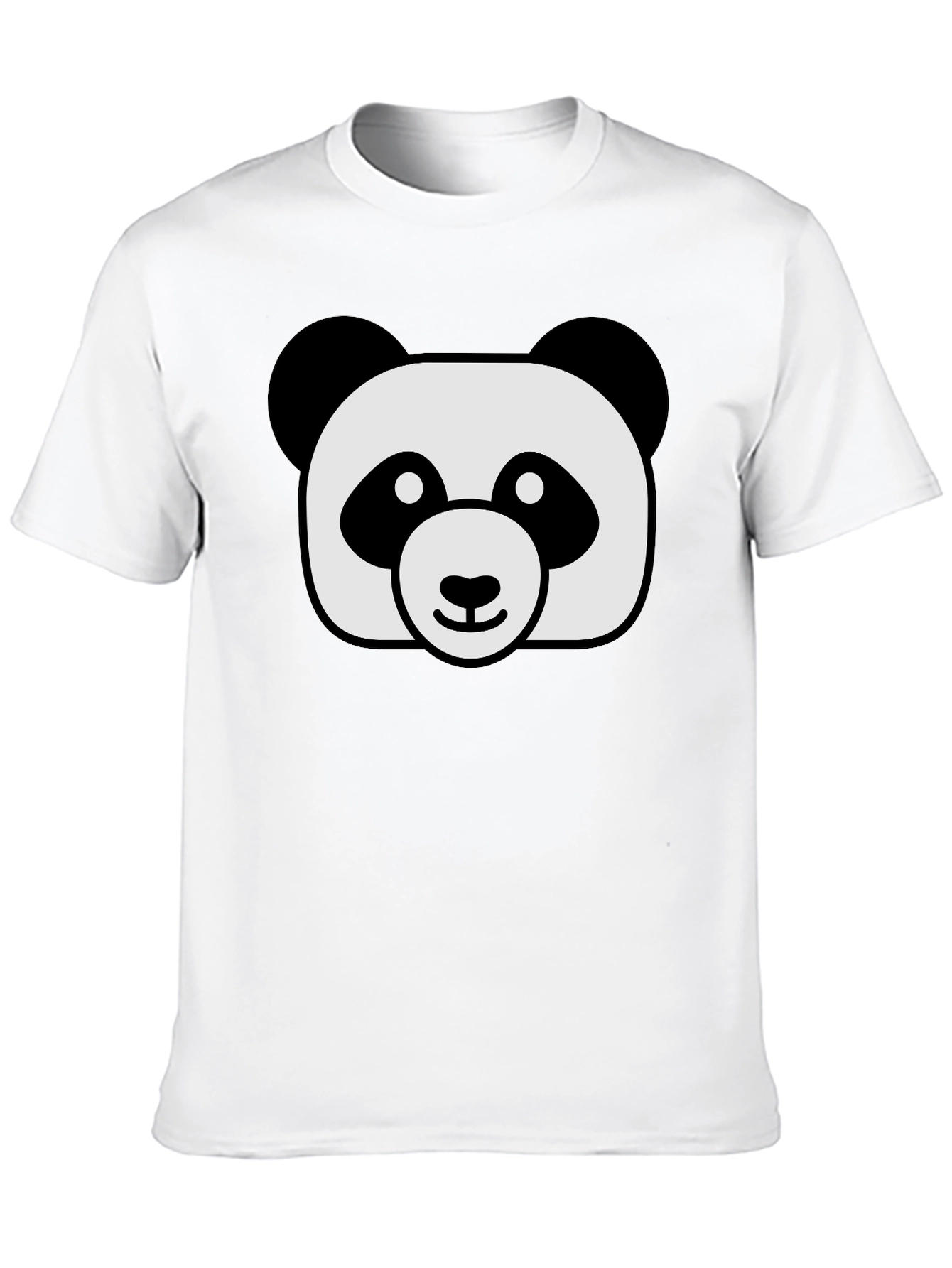Cute Panda Graphic Black T-Shirt